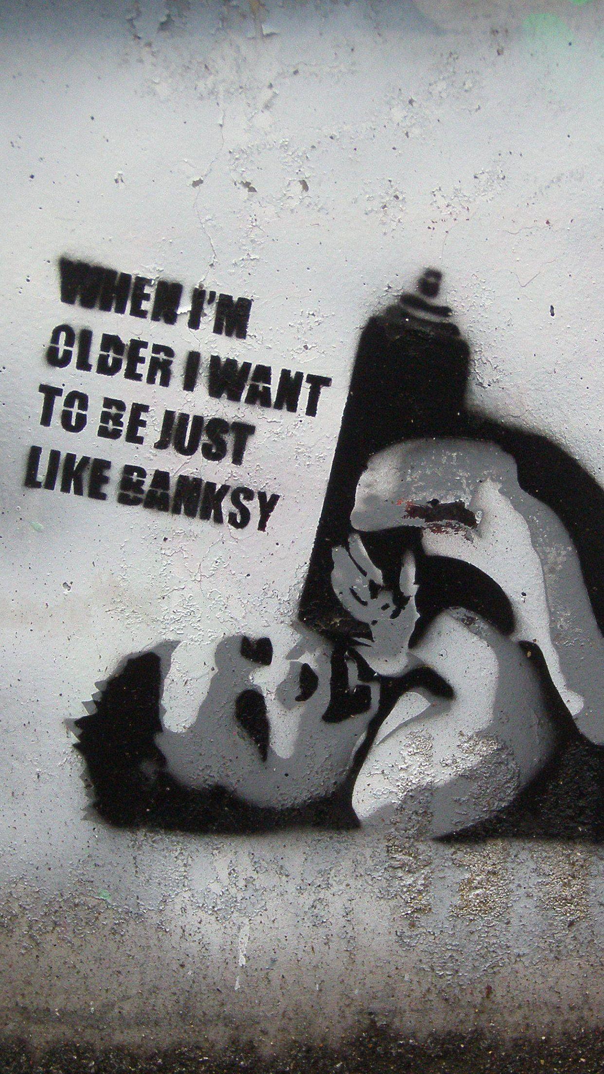 Banksy Iphone Wallpapers Top Free Banksy Iphone Backgrounds Wallpaperaccess