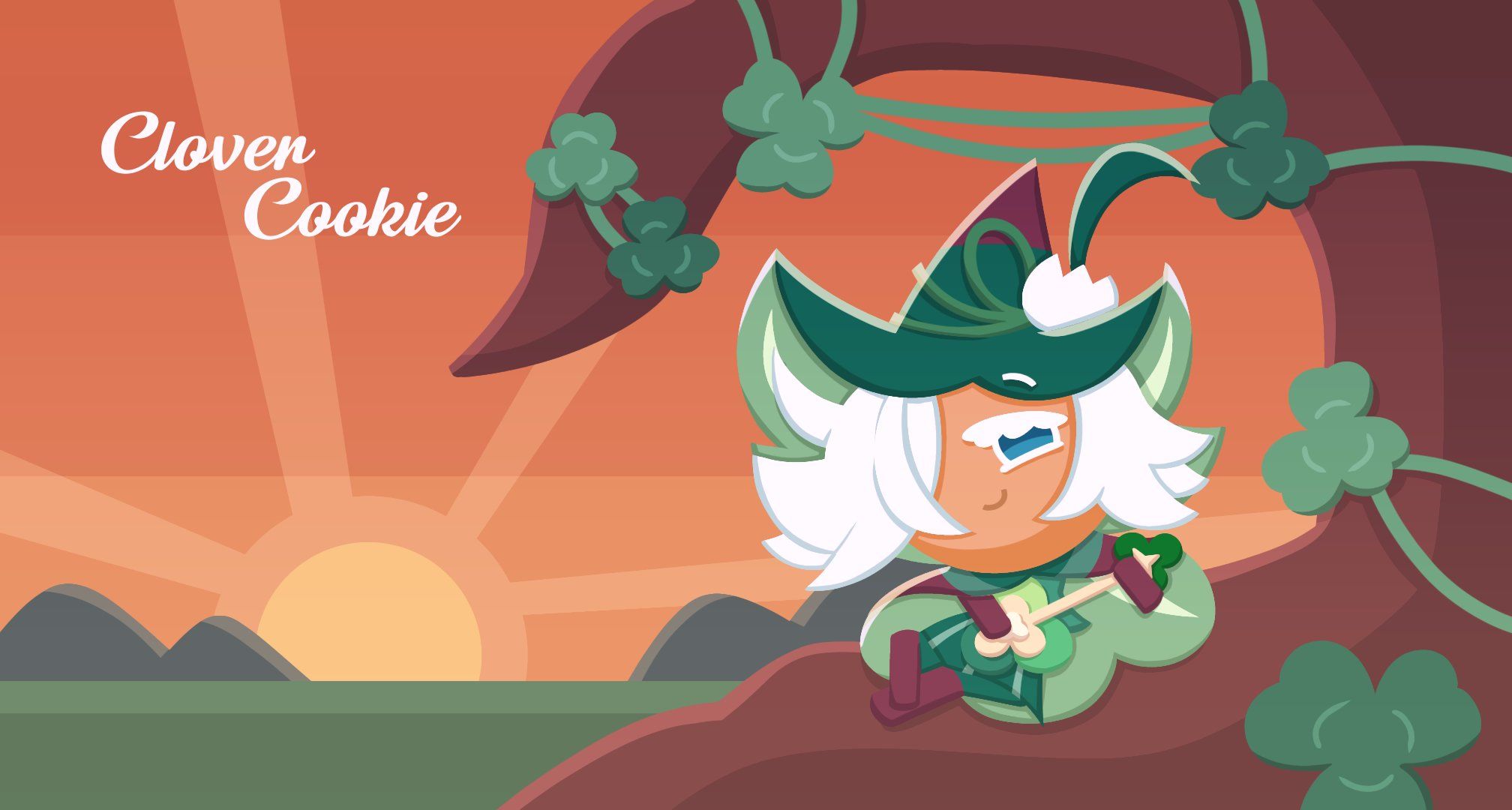 2016x1080 Clover Cookie Wallpaper