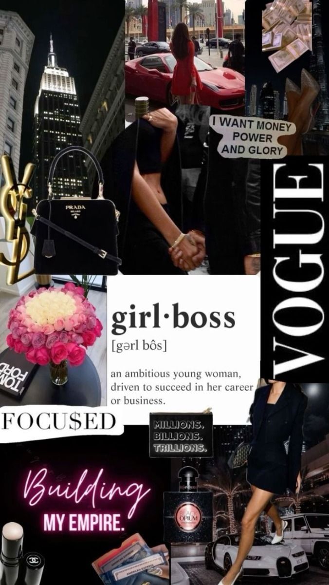 676x1201 Empire State of Mind: Vision Board for Ambitious Girlbosses. Boss girl aesthetic wallpaper, Boss women