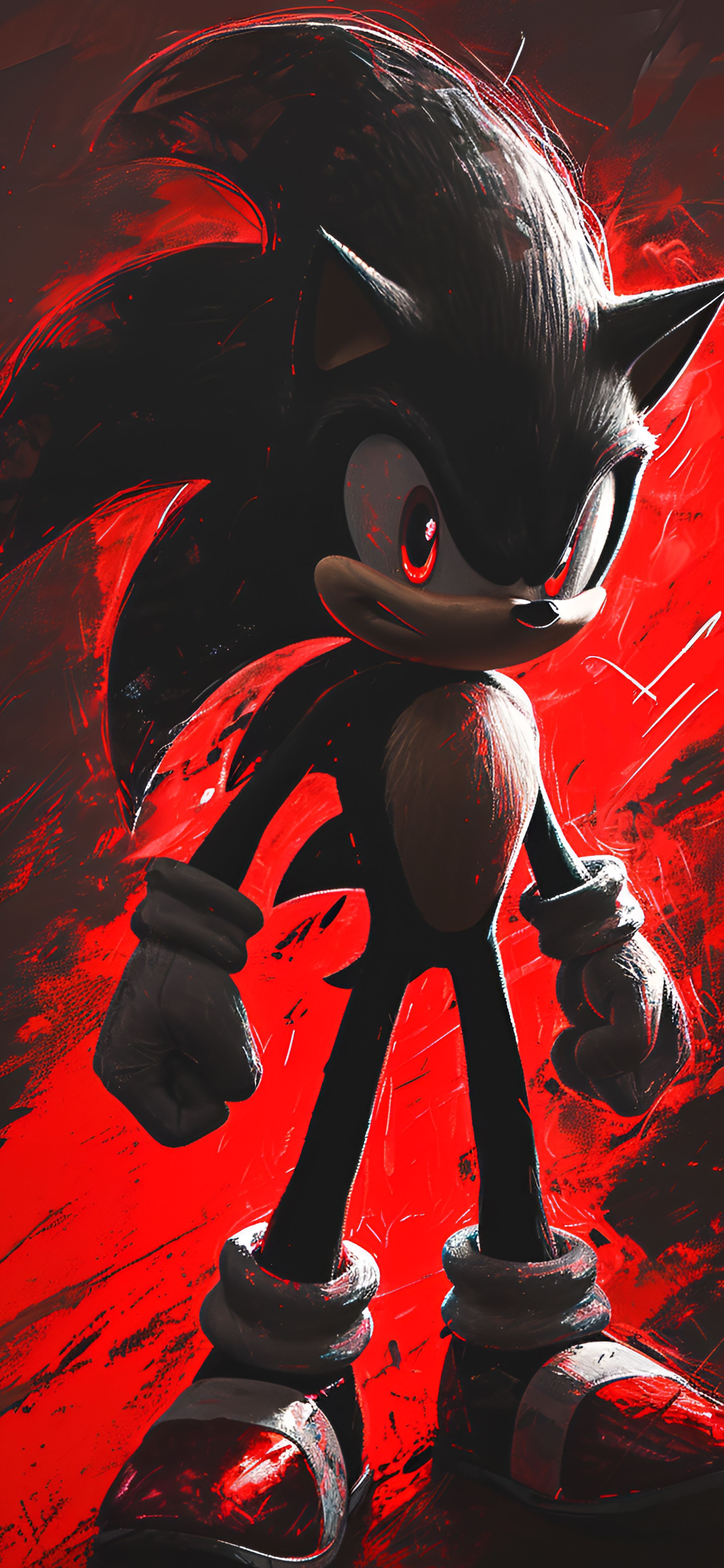 2000x4329 Black Super Sonic Wallpaper Games Art Wallpaper HD