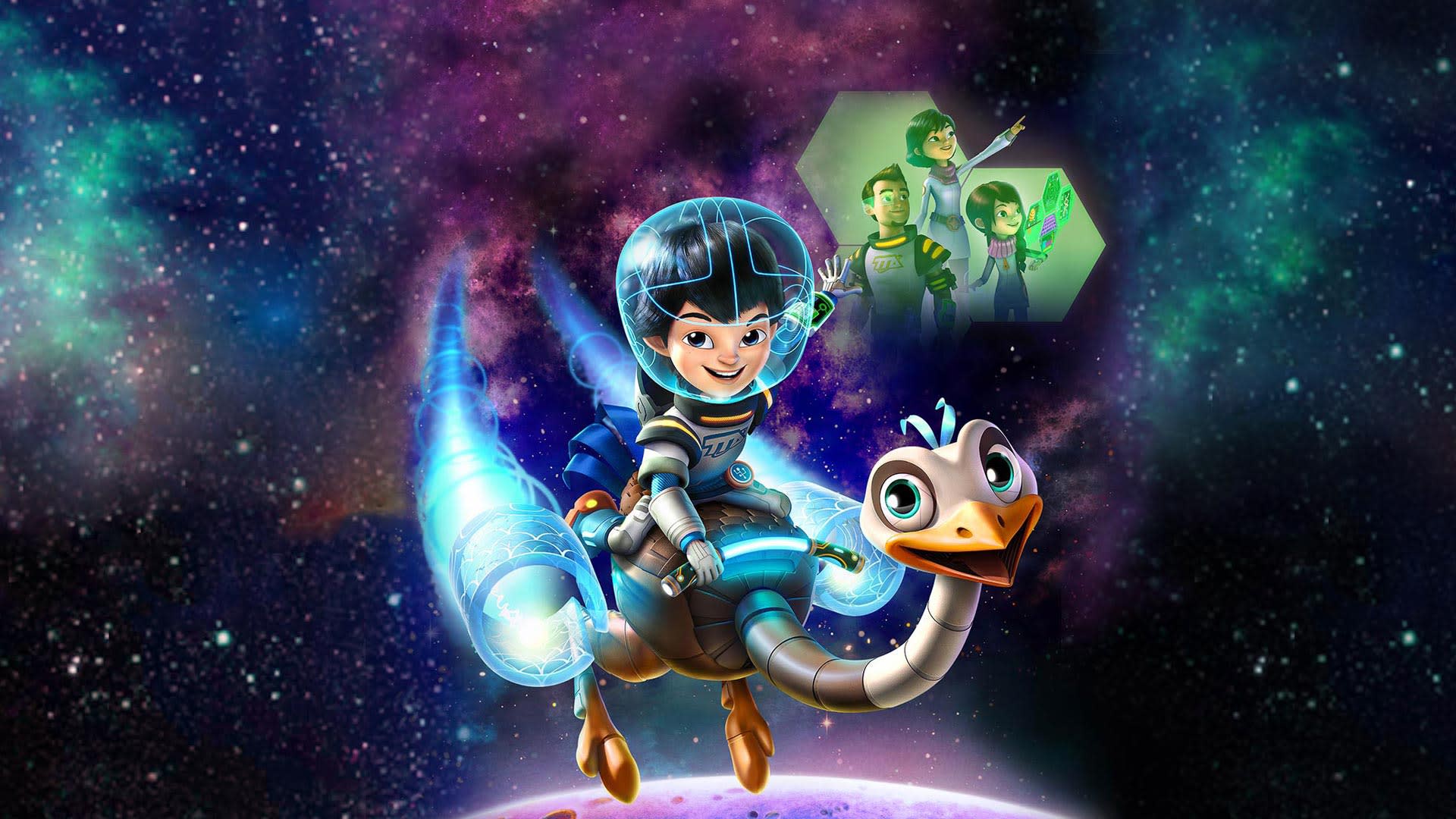 1920x1080 Miles From Tomorrowland On Disney+ Jordan. English Arabic (Modern Standard) French (Parisian) Spanish (Latin America) Portuguese (European) Portuguese (Brazil) Animation Action Adventure Science Fiction SHOW