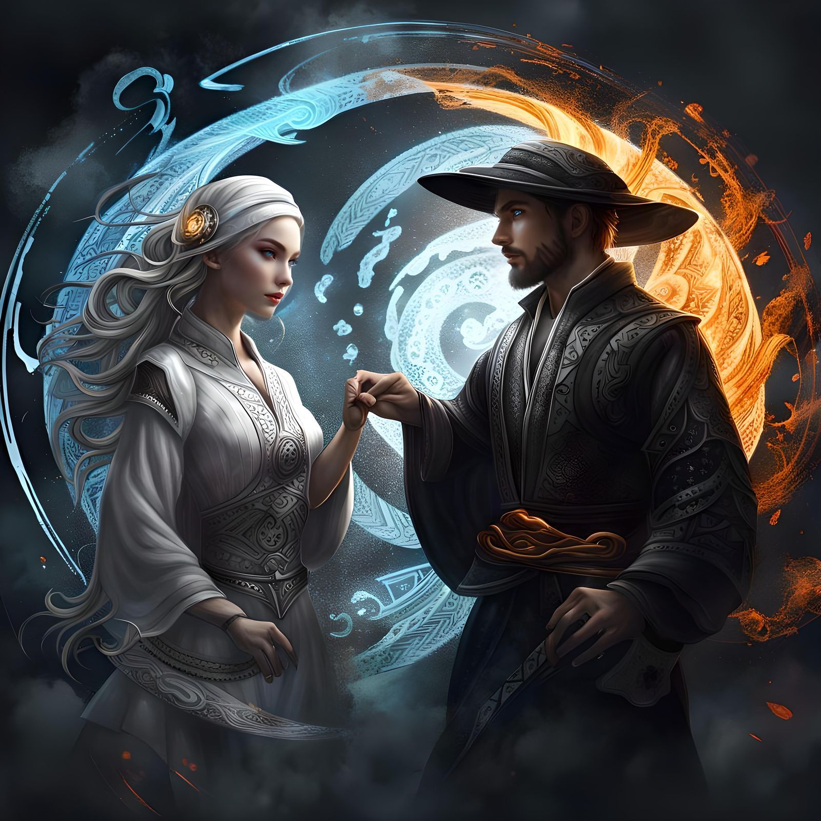 1600x1600 Aes Sedai and Asha'man Form Yin Yang Symbol in Fanta