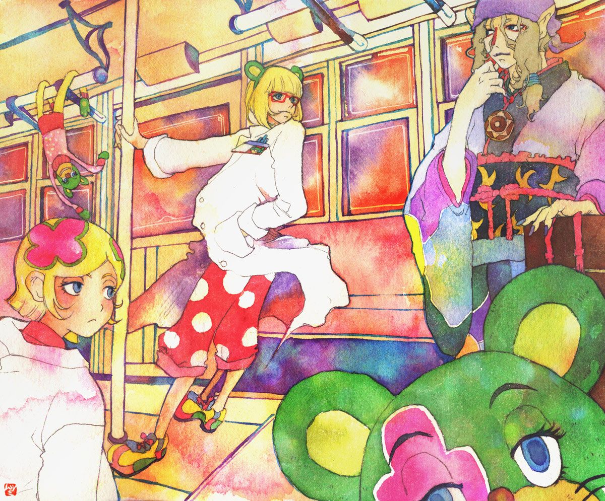 1200x995 Kuuchuu Buranko Anime Image Board