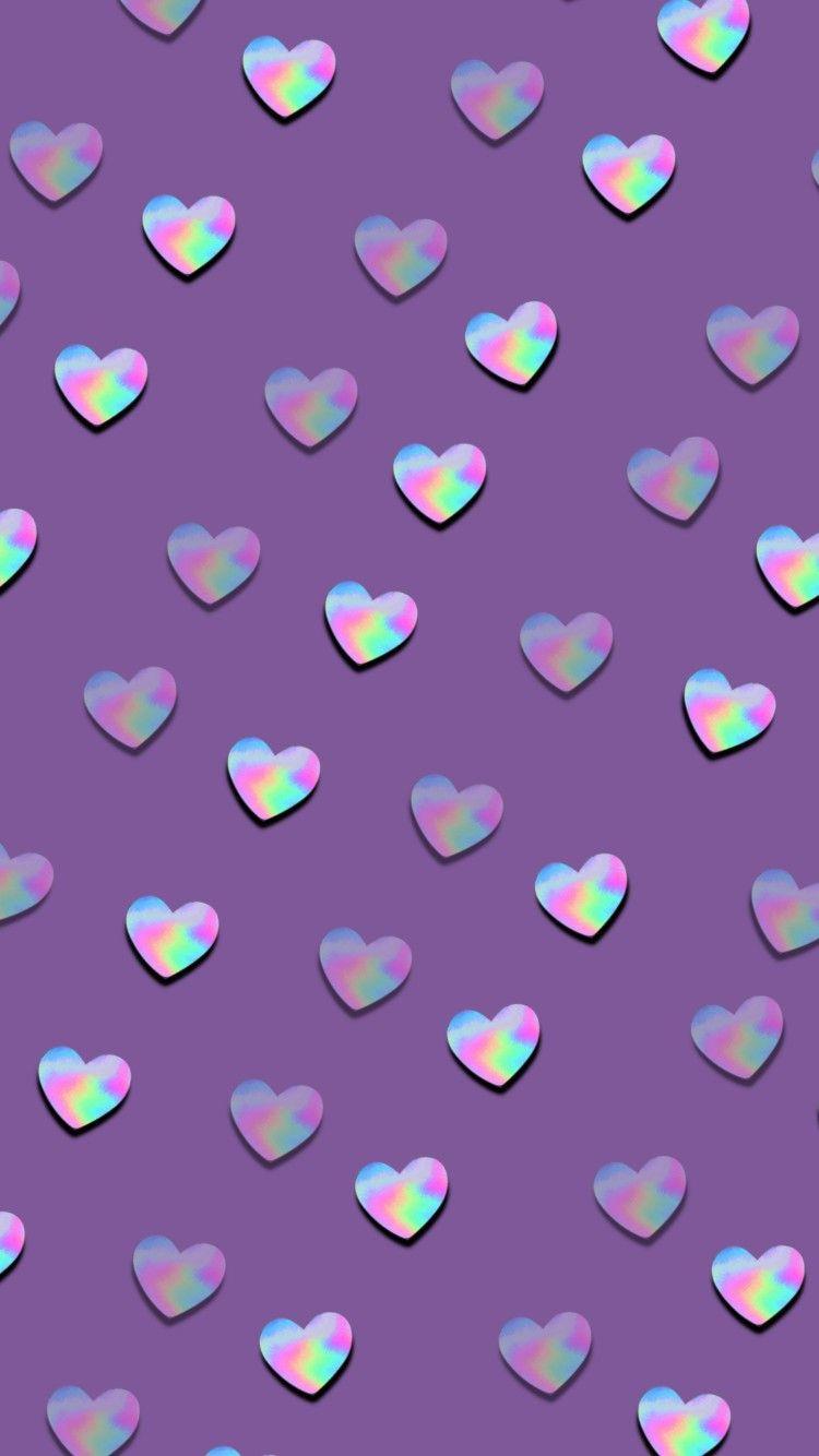 750x1334 iPhone Wallpaper. Pattern, Purple, Pink, Lavender, Lilac, Heart