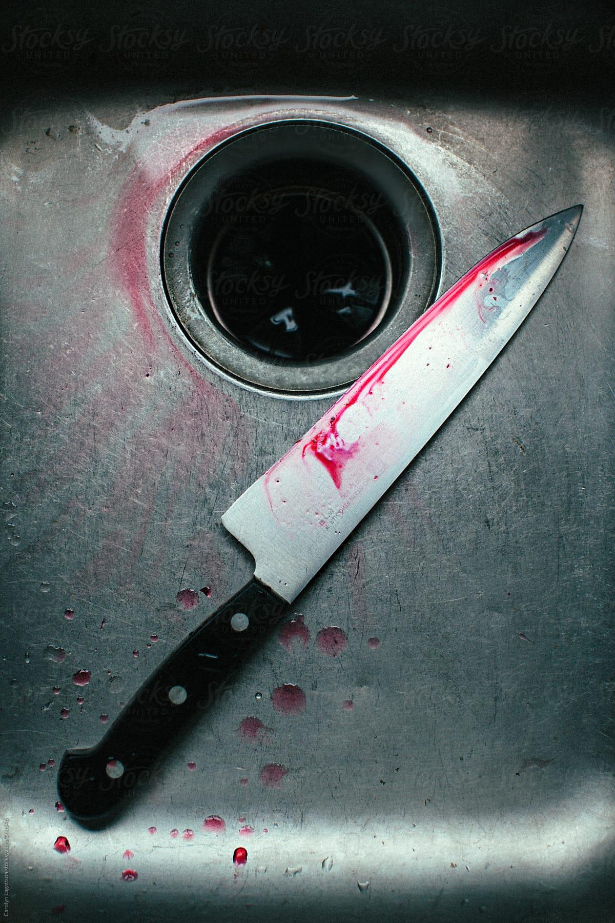 1200x1800 Bloody knife in the sink