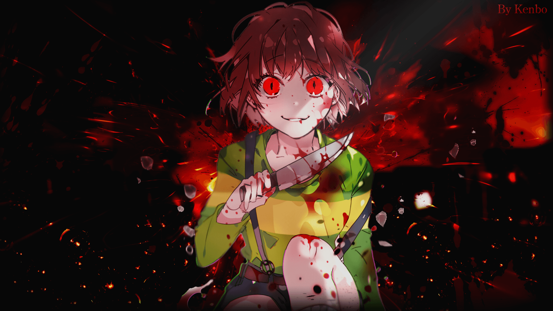 1920x1080 Anime Girl Bloody HD Wallpaper