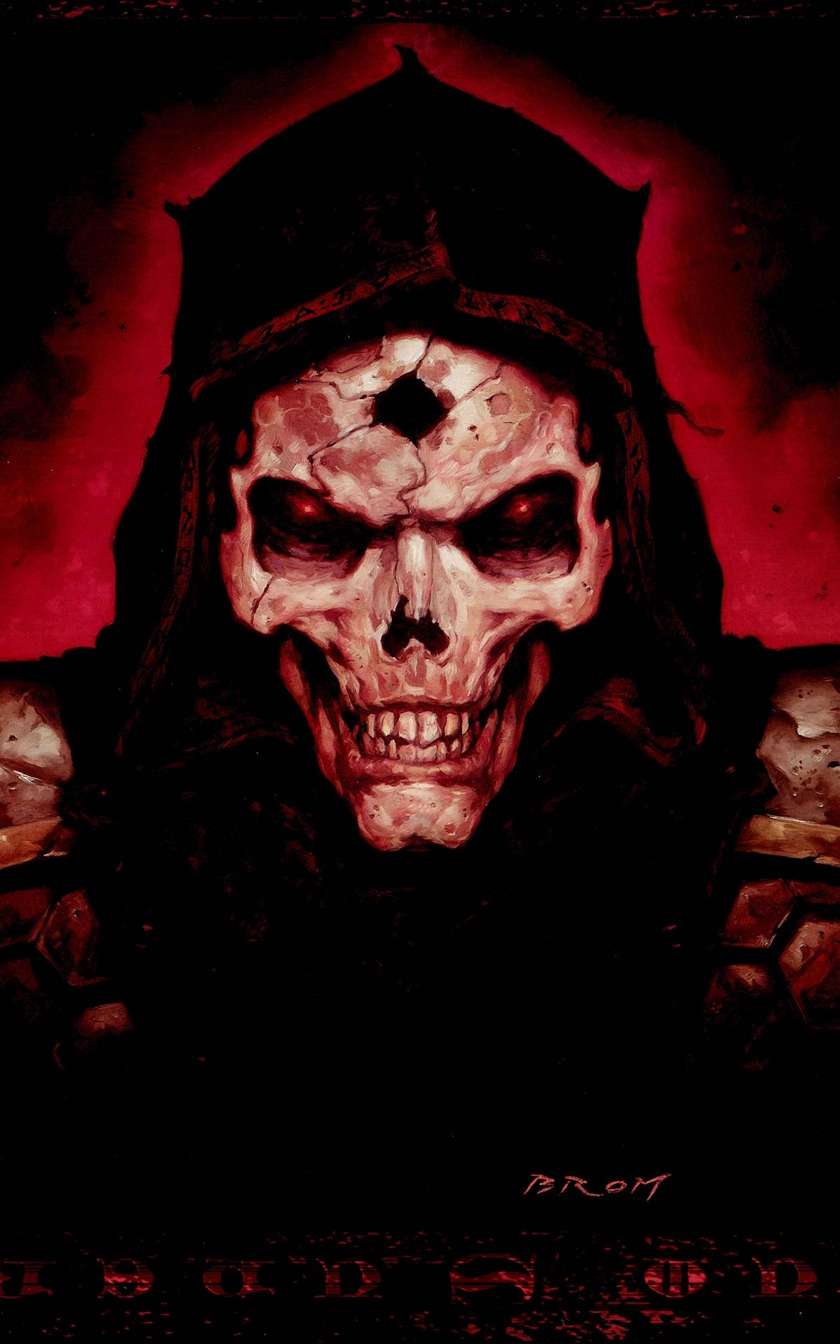 1200x1920 Evil Dark Skull Wallpaper