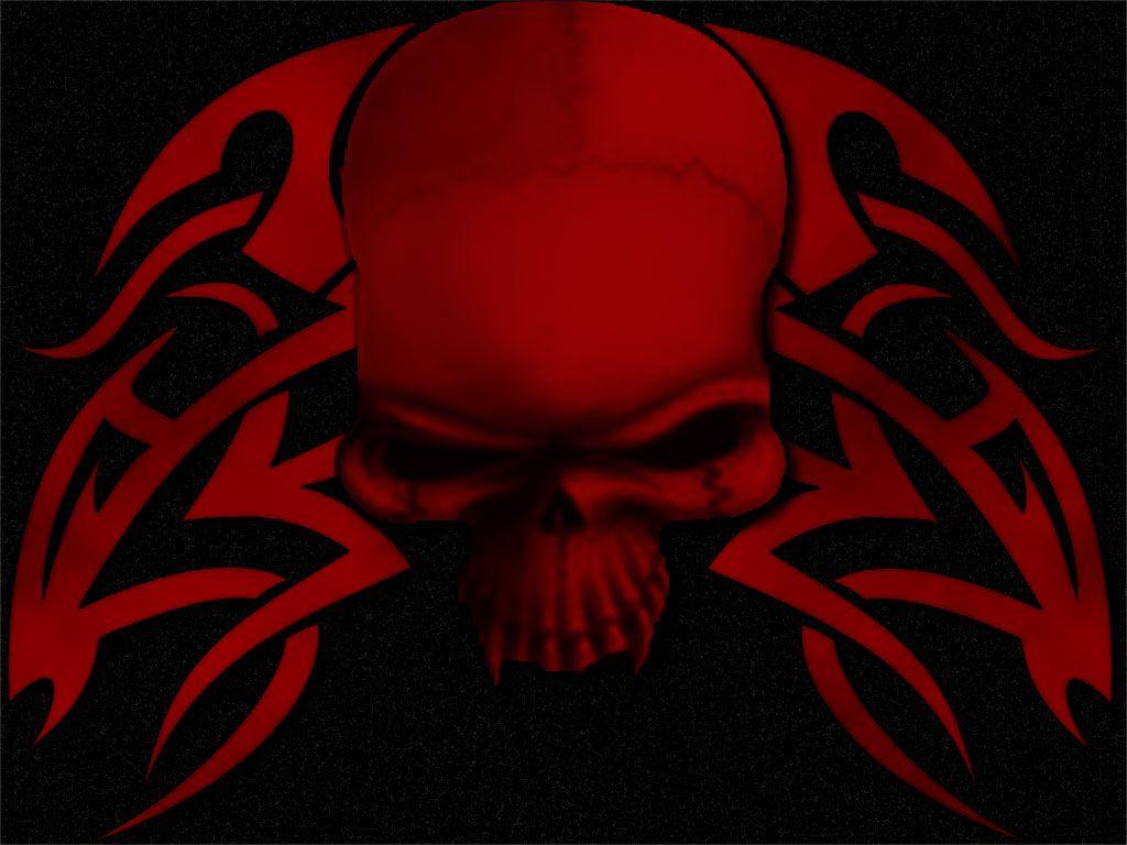 1024x768 Tribal Skulls Wallpaper