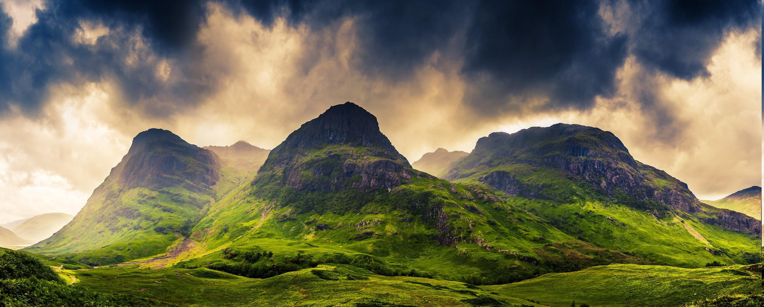 2600x1047 Scottish Highlands Wallpaper