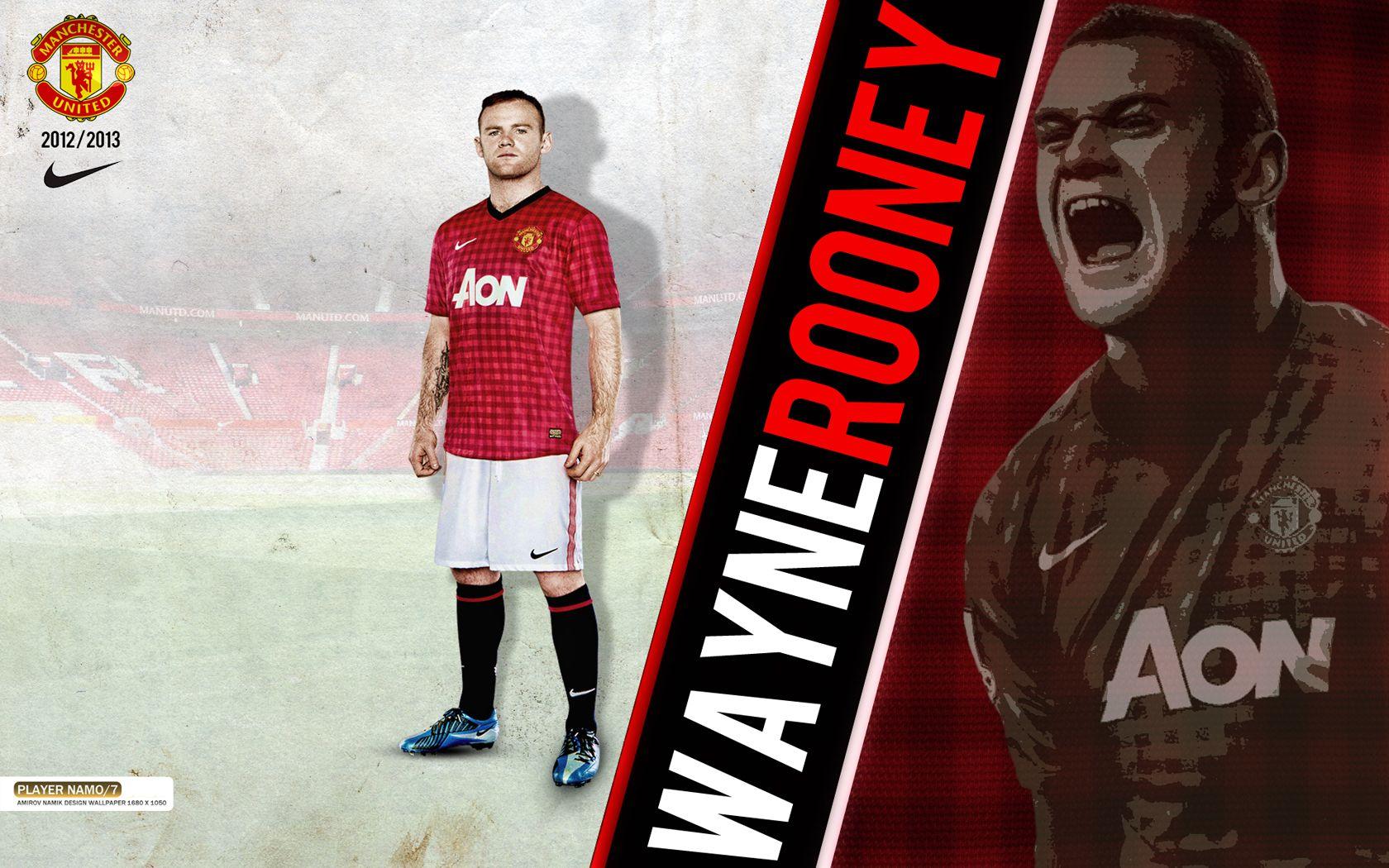 1680x1050 Wayne Rooney Manchester United Wallpaper 2013 HD