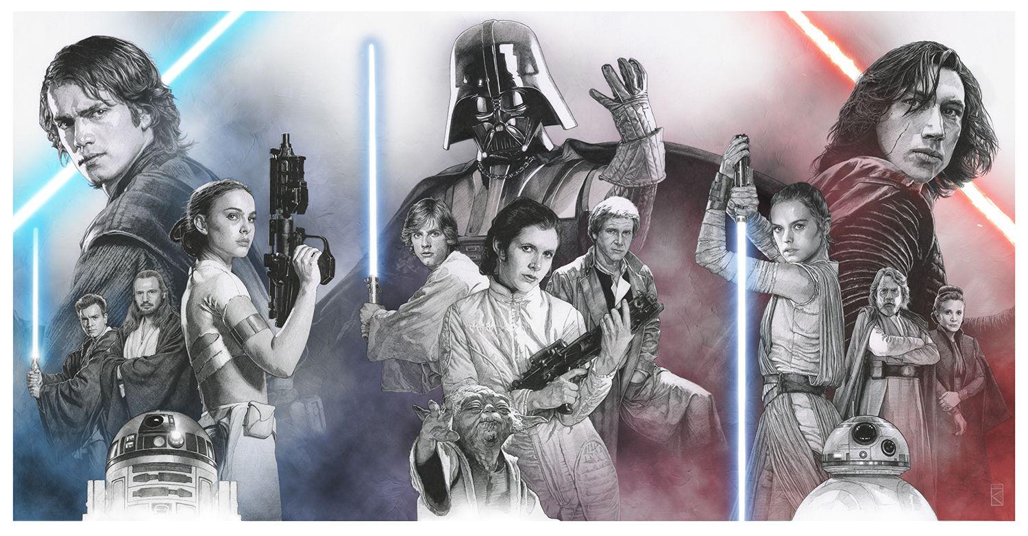 1500x782 The SkyWalker Saga. Star wars theories, Star wars history, Star