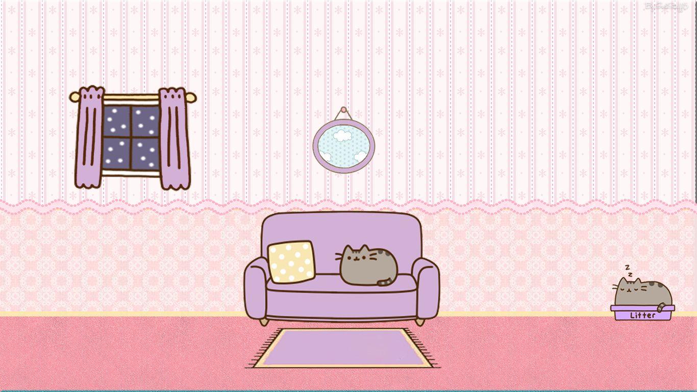 1366x768 Free download Pusheen Cat Wallpaper By GirlStuff15