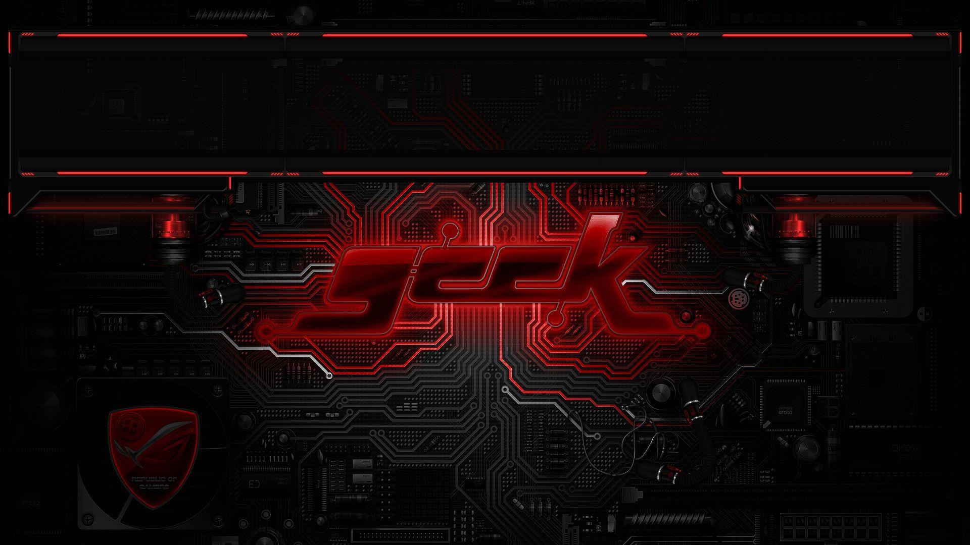 red circuit board wallpaper