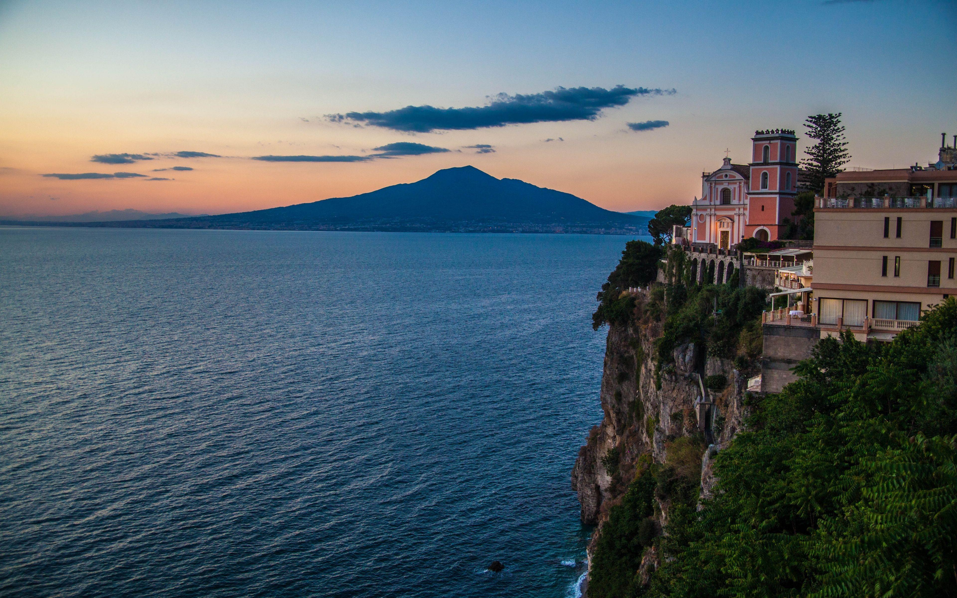 3840x2400 Wallpaper Amalfi, Coast, Italy, Sunset, 5k Coast