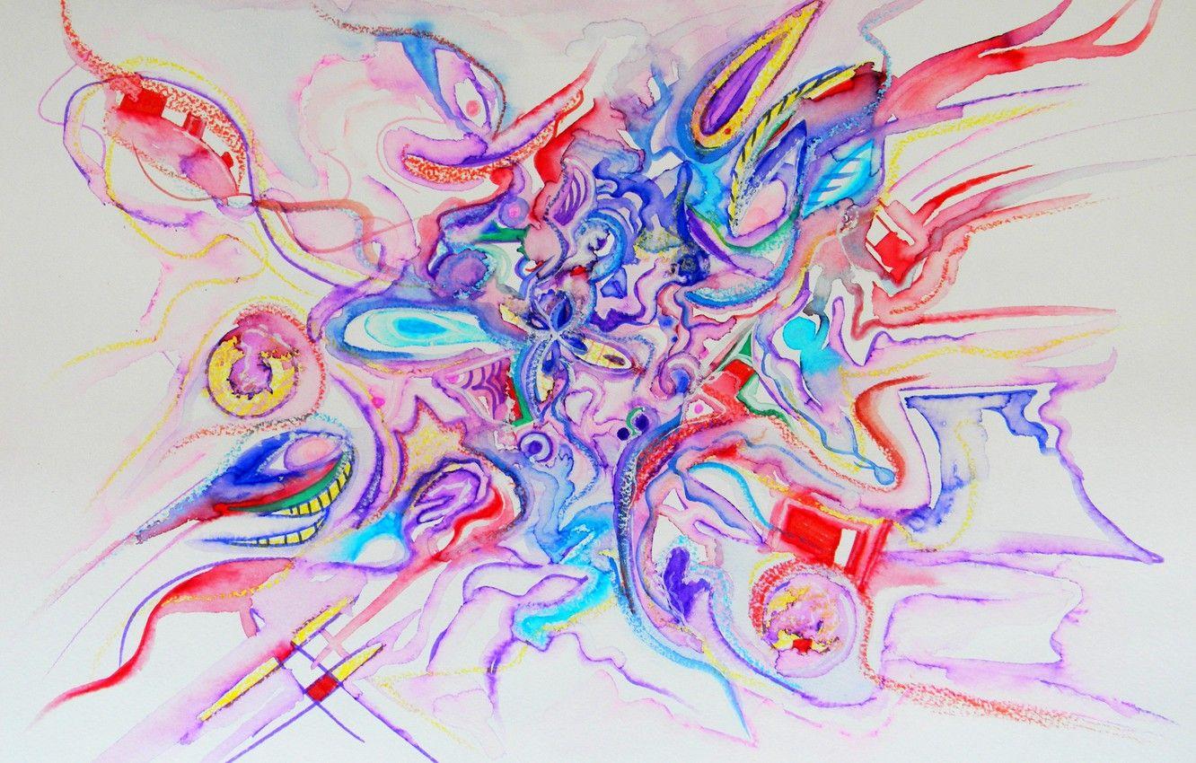 1332x850 Wallpaper oil, Figure, pastel, markers, gouache, acrylic, gel