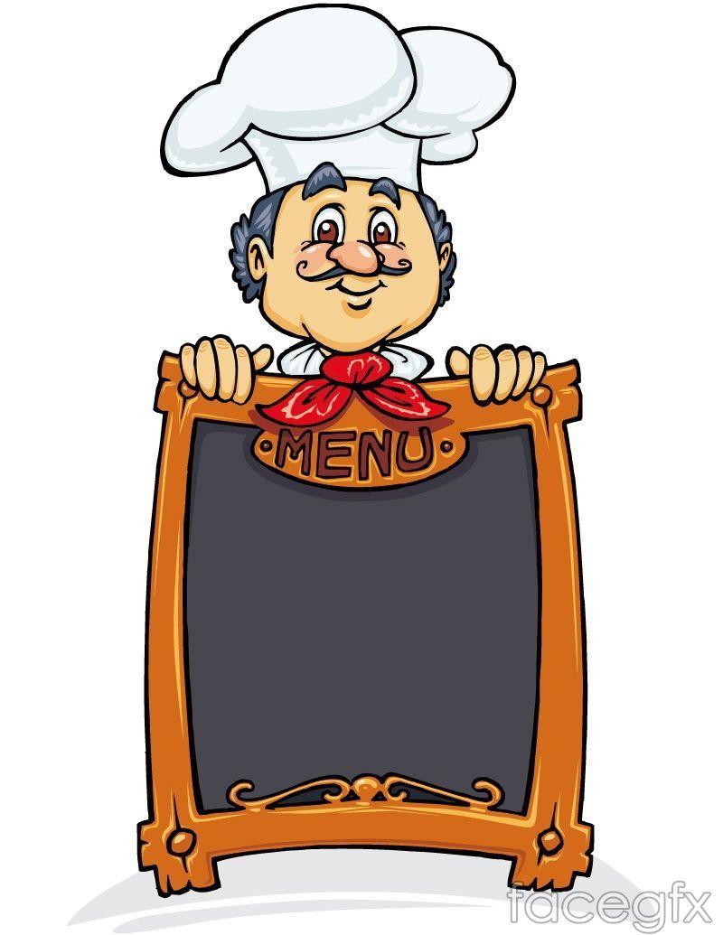 800x1035 Cartoon Like Chefs Blackboard Menu, Vector For Free Download