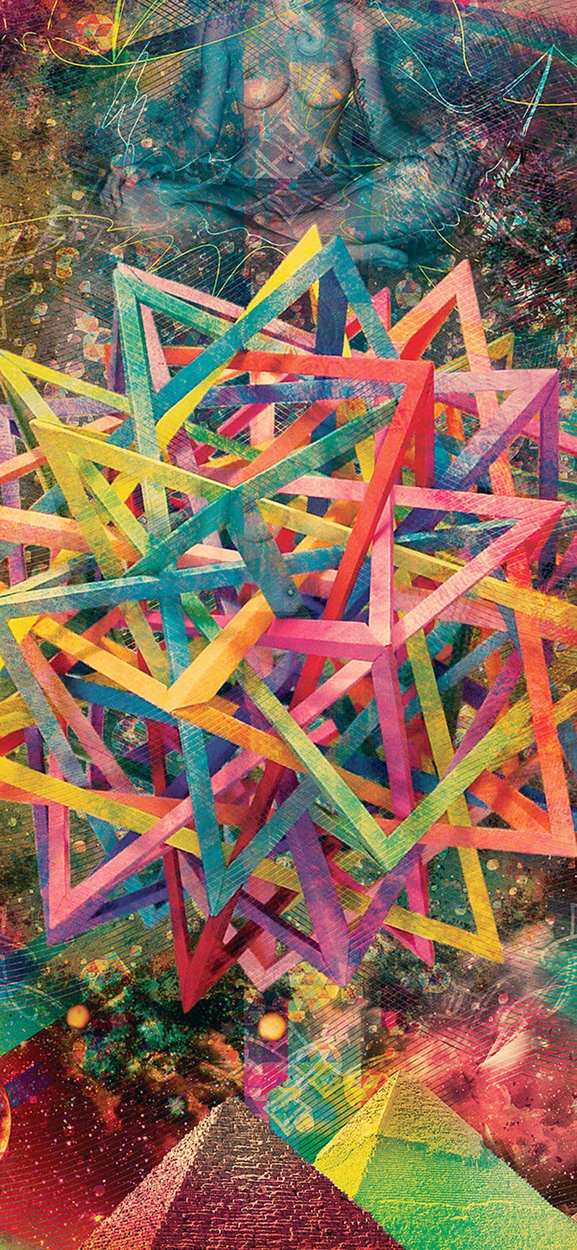 1125x2436 Wallpaper Abstract Psychedelic Art Illust Wallpaper