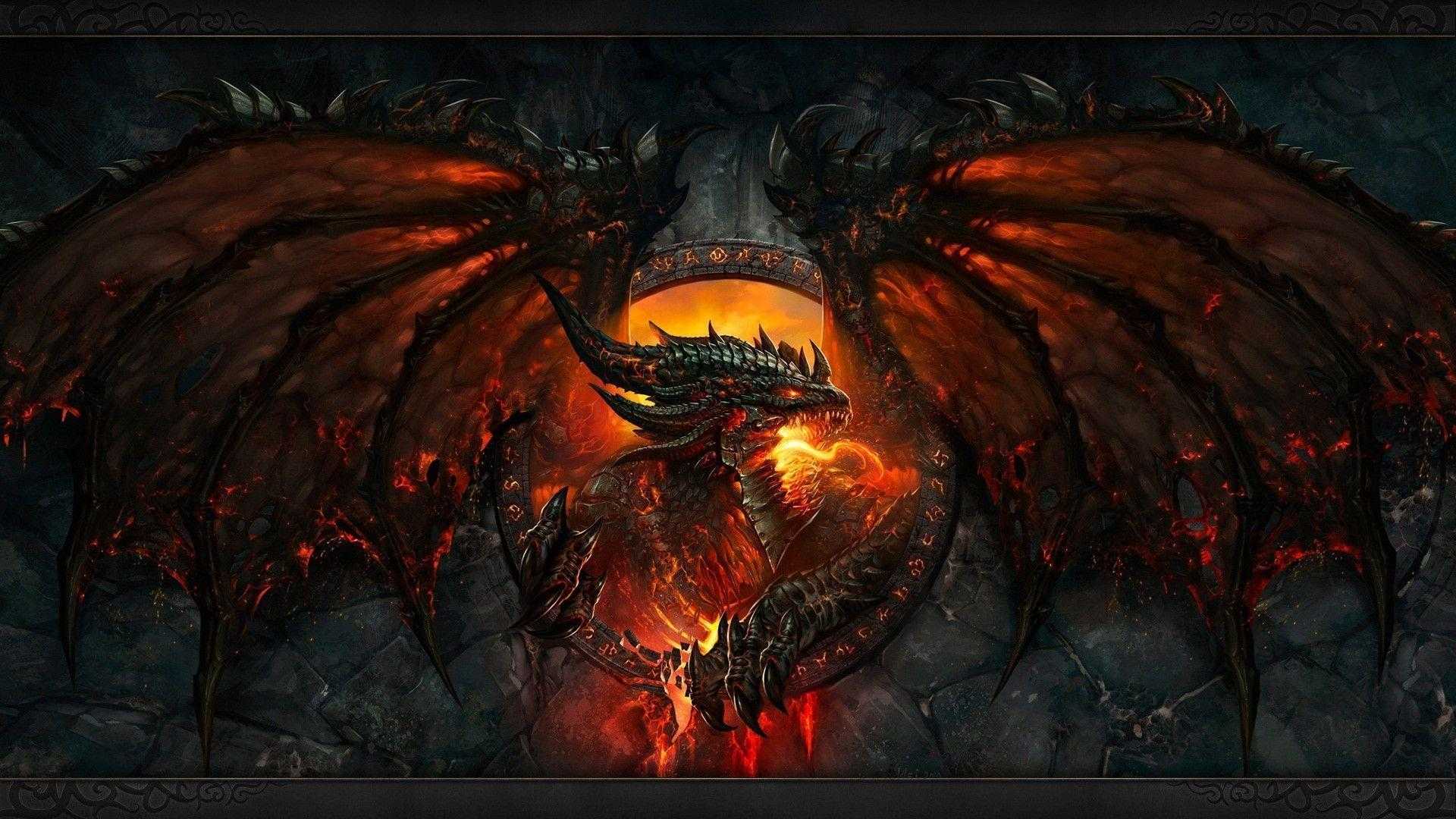 1920x1080 Fire Dragon Wallpaper Image Of Desktop High Resolution