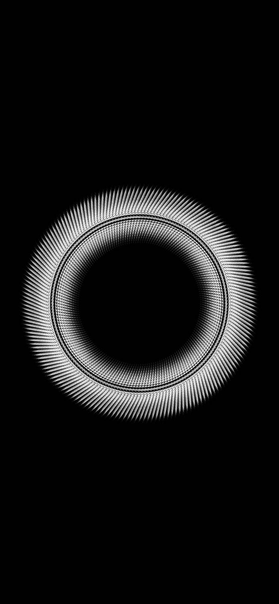 1125x2436 Vv90 Circle Black Inside Minimal Simple Pattern Background