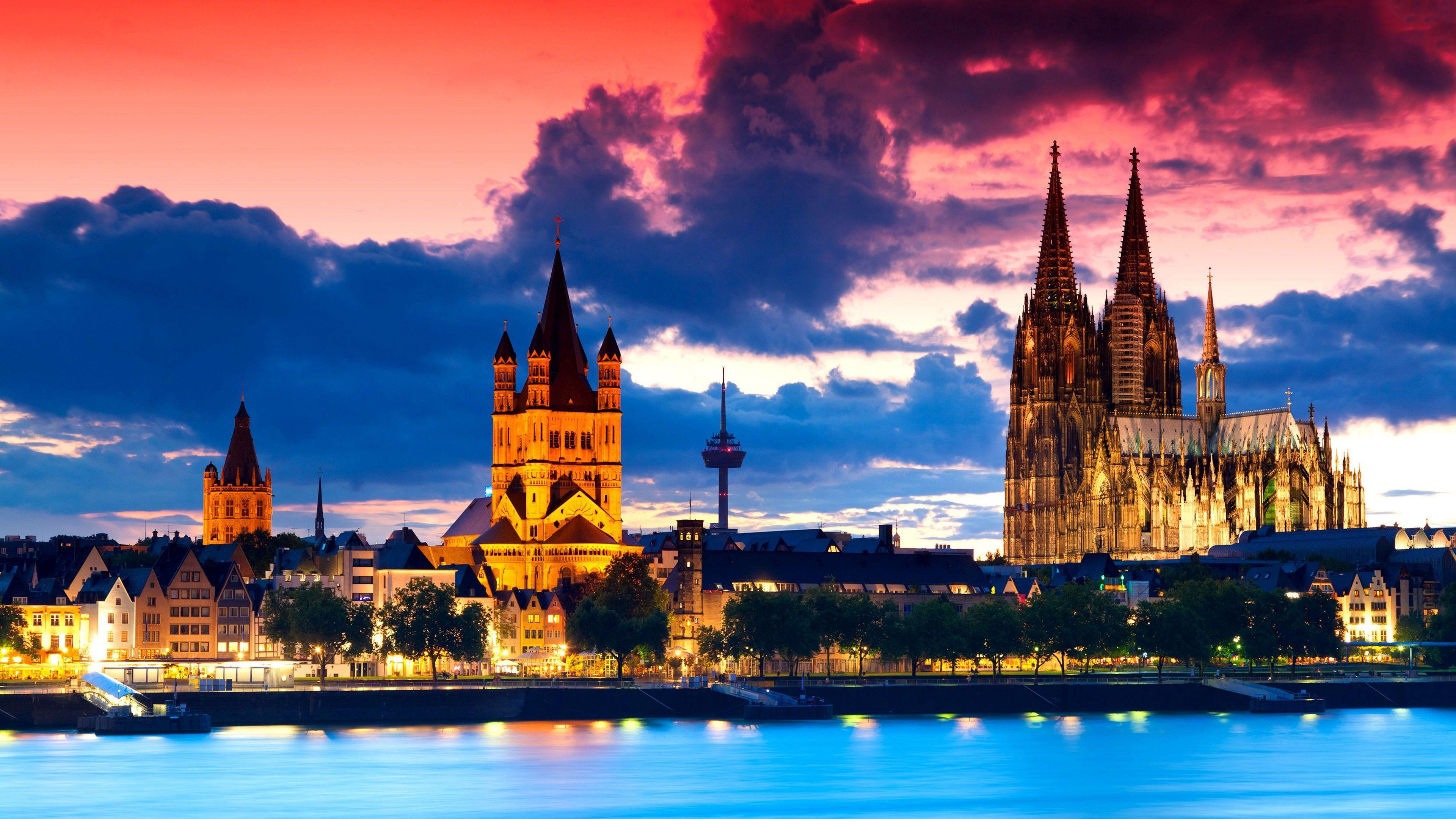 Details about   Cologne Germany Sunset  HD POSTER