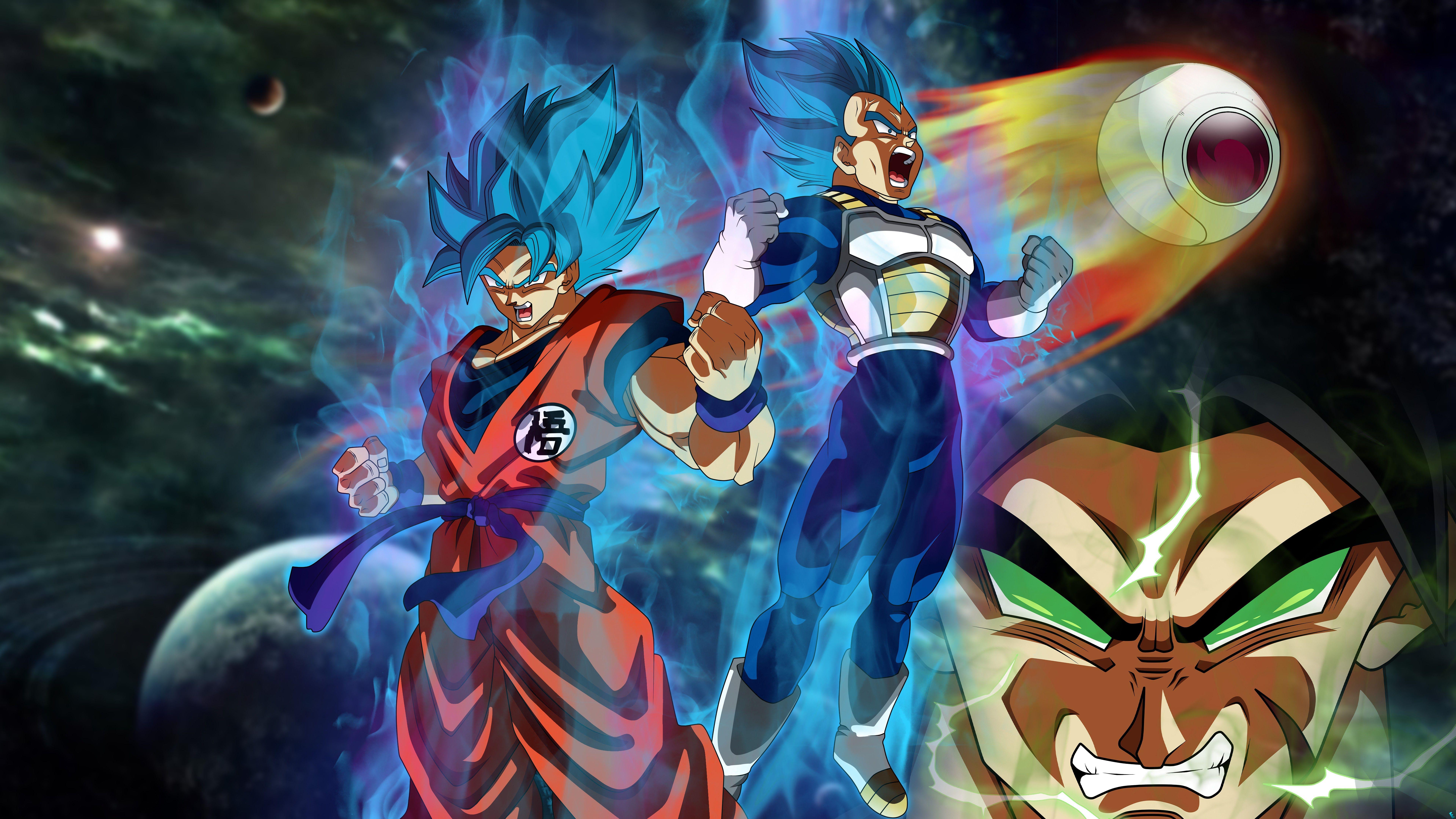 7680x4320 Dragon Ball Super: Broly Goku Vegeta Broly 8K 7680x4320 Wallpaper