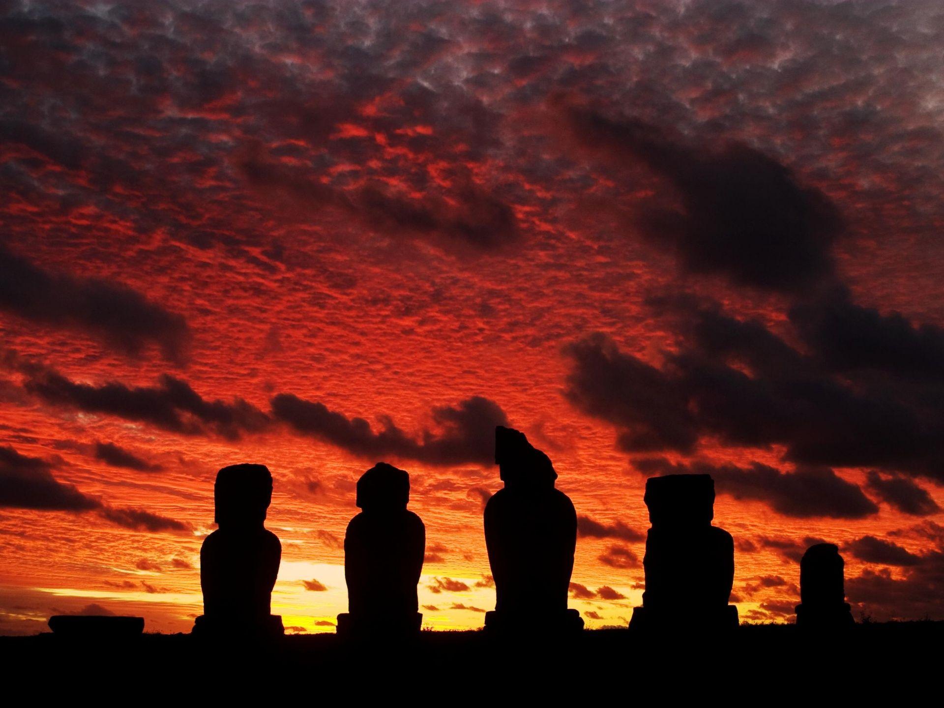 1920x1440 Easter Island Sunset Wallpaperx1440