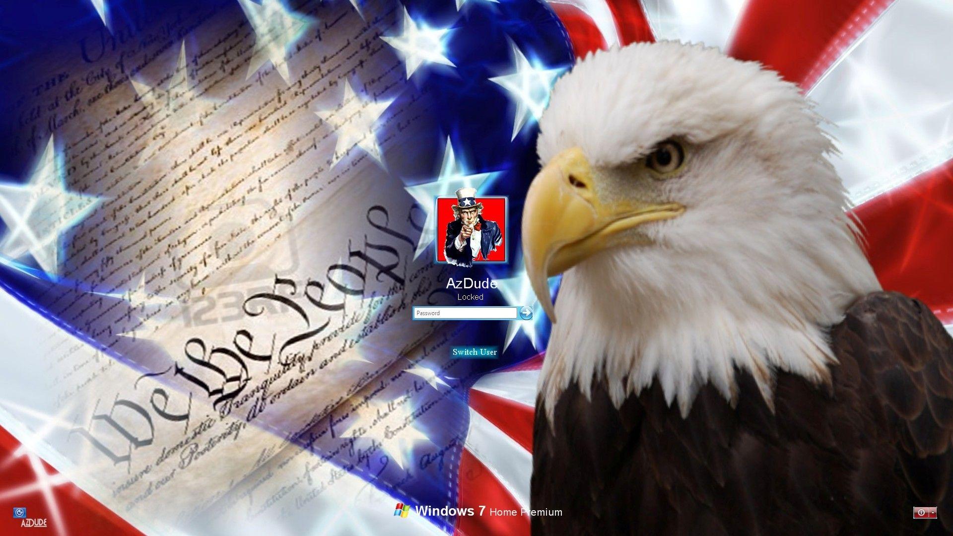 1920x1080 Patriotic Eagle Wallpaper