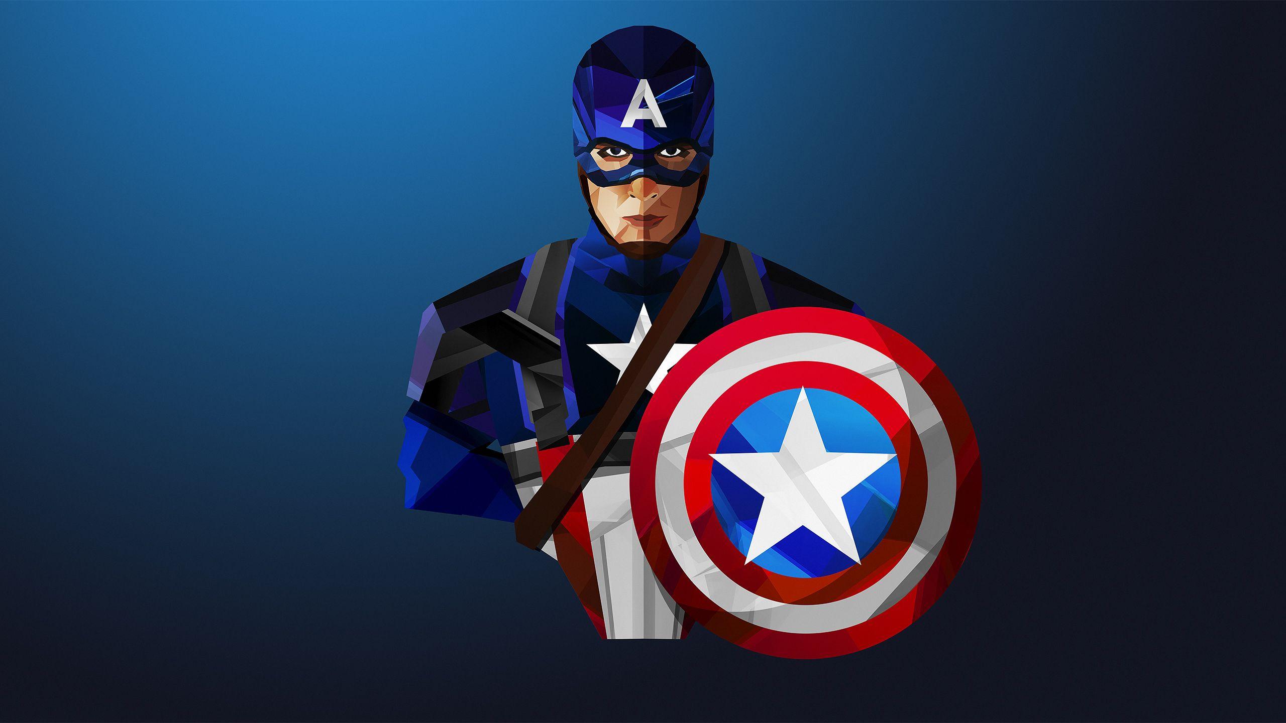 2560x1440 Hình nền Captain America, Tác phẩm nghệ thuật, độ phân giải cao, Đồ họa sáng tạo / Hầu hết