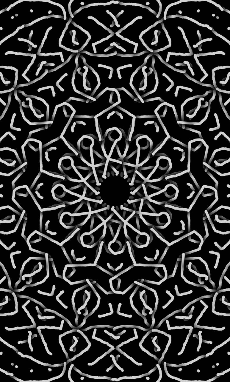 773x1280 Black white mandala wallpaper