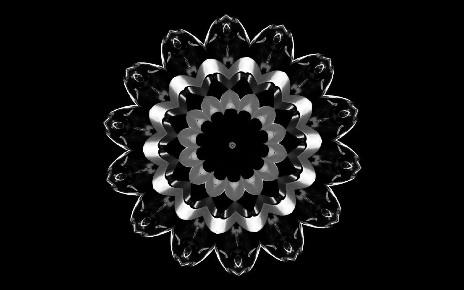 1920x1200 Mandala Blossom Chrome wallpaper. Mandala Blossom Chrome stock