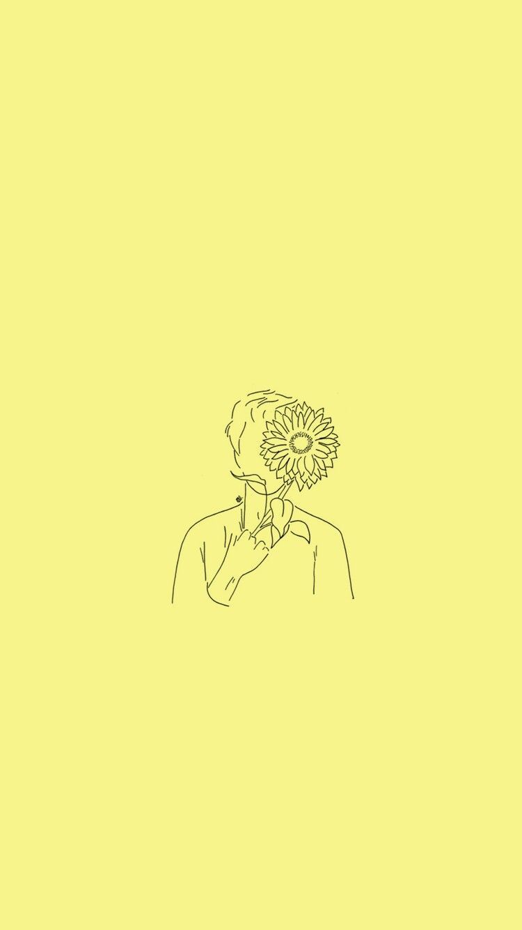 750x1334 Yellow Pastel Aesthetic Wallpaper