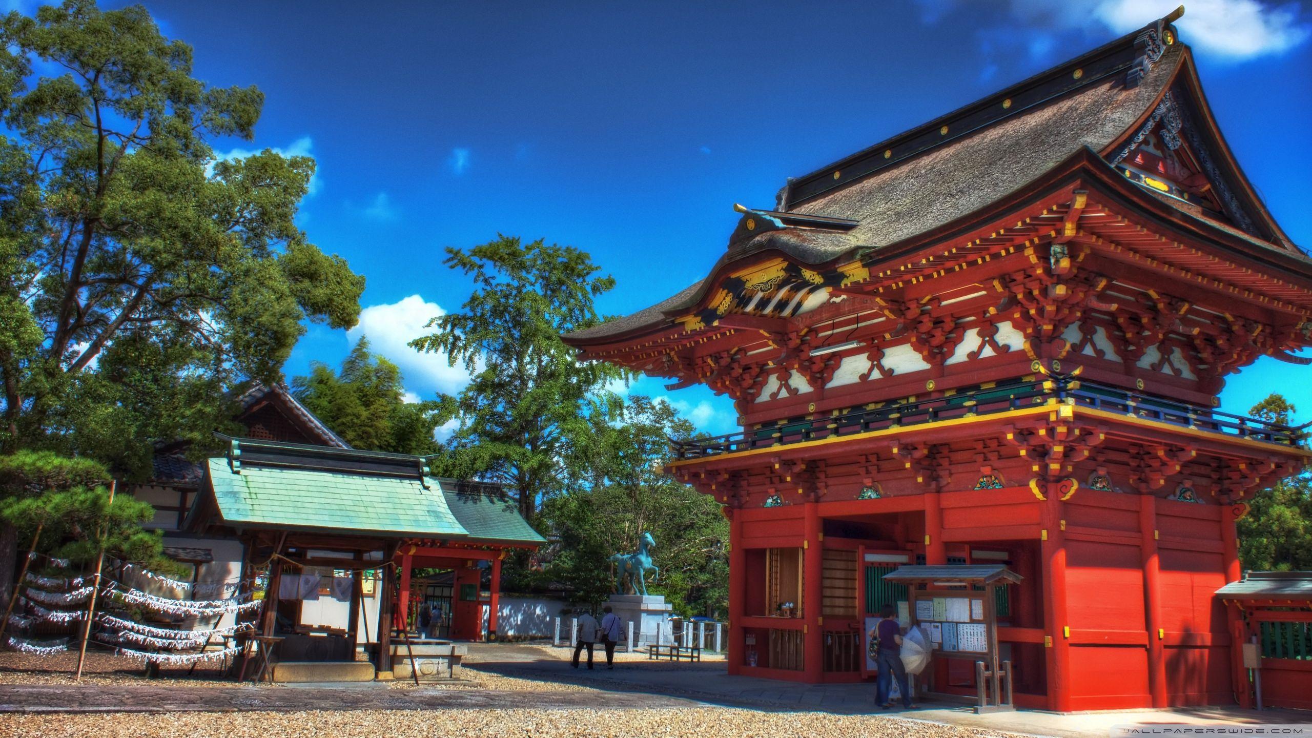 2560x1440 Shrine Gate And Grounds Ultra HD Desktop Background Wallpaper