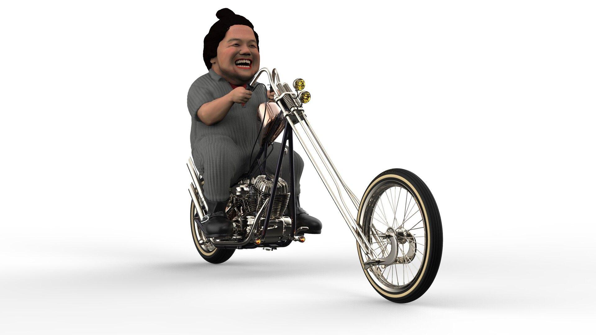 1920x1080 Old school chopper, Hiroshi Takano