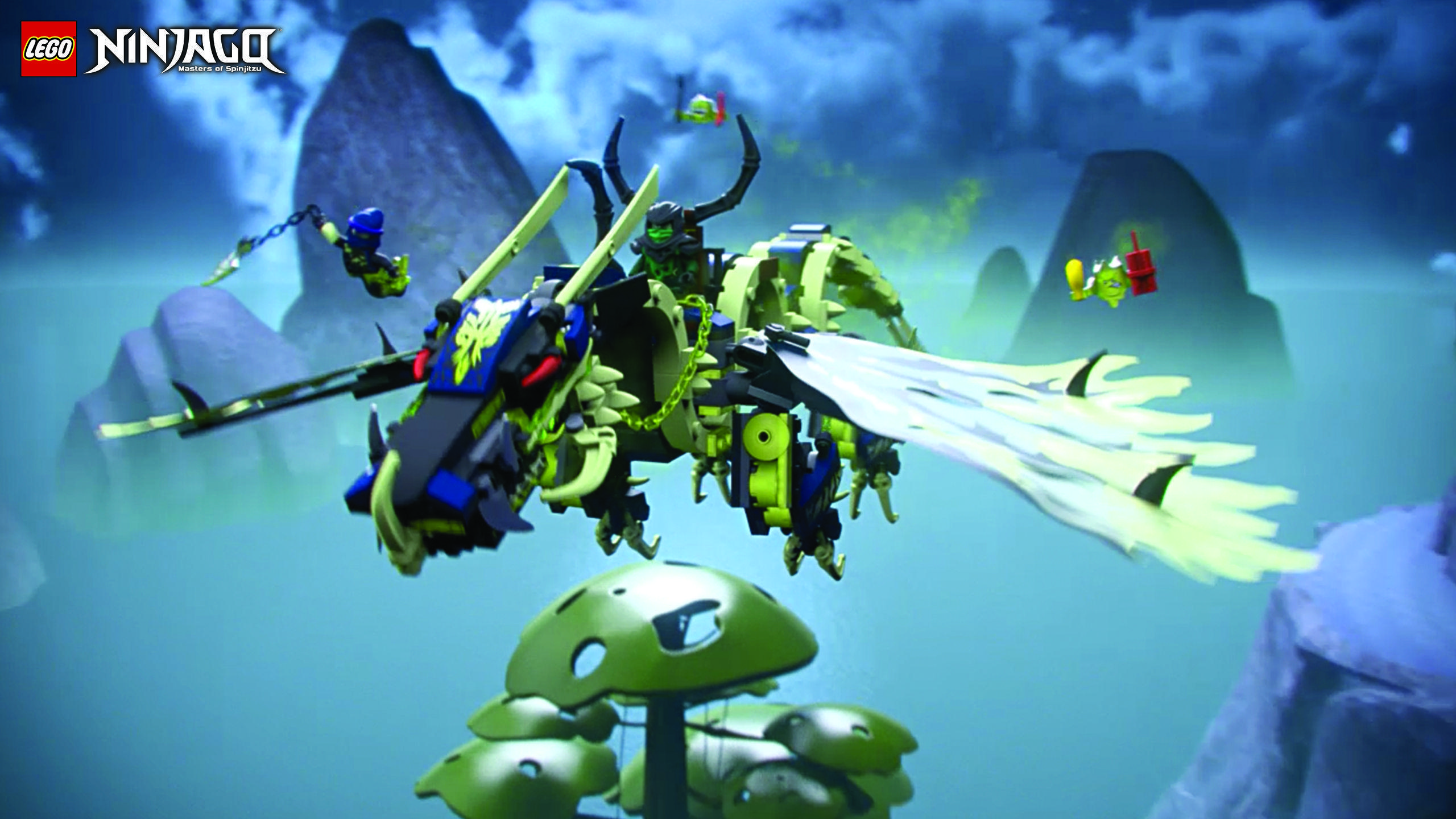 2560x1440 Kids N Fun.com. Wallpaper Lego Ninjago EvilGreenNinja