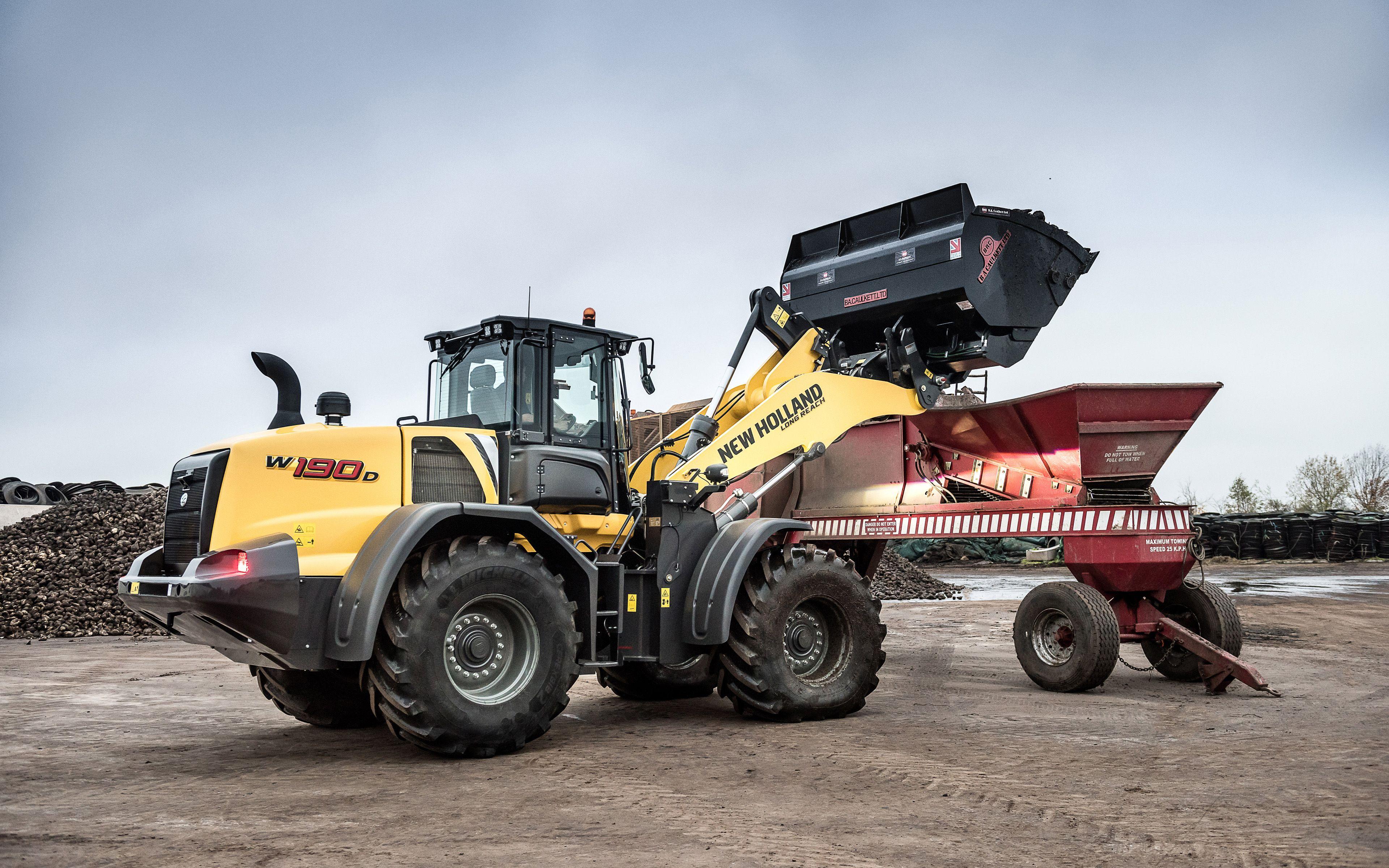 3840x2400 Download wallpaper 4k, New Holland W190D, front loader, 2020