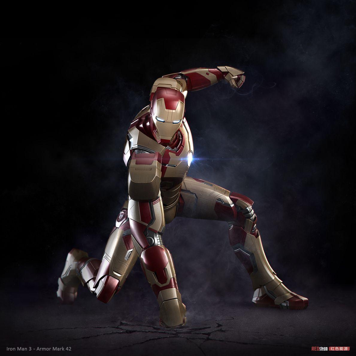 1189x1190 Iron Man_redsteam_3D_armor_Mark 42_ (1189×1190). Iron
