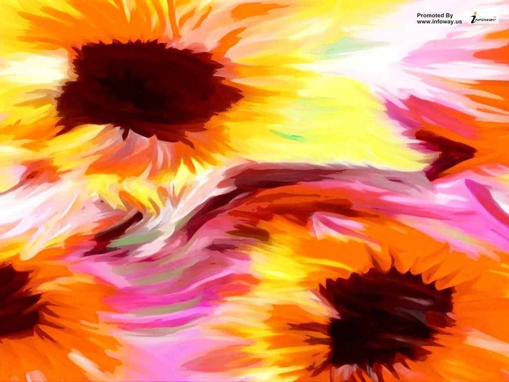 1024x768 Sunflowers wallpaper