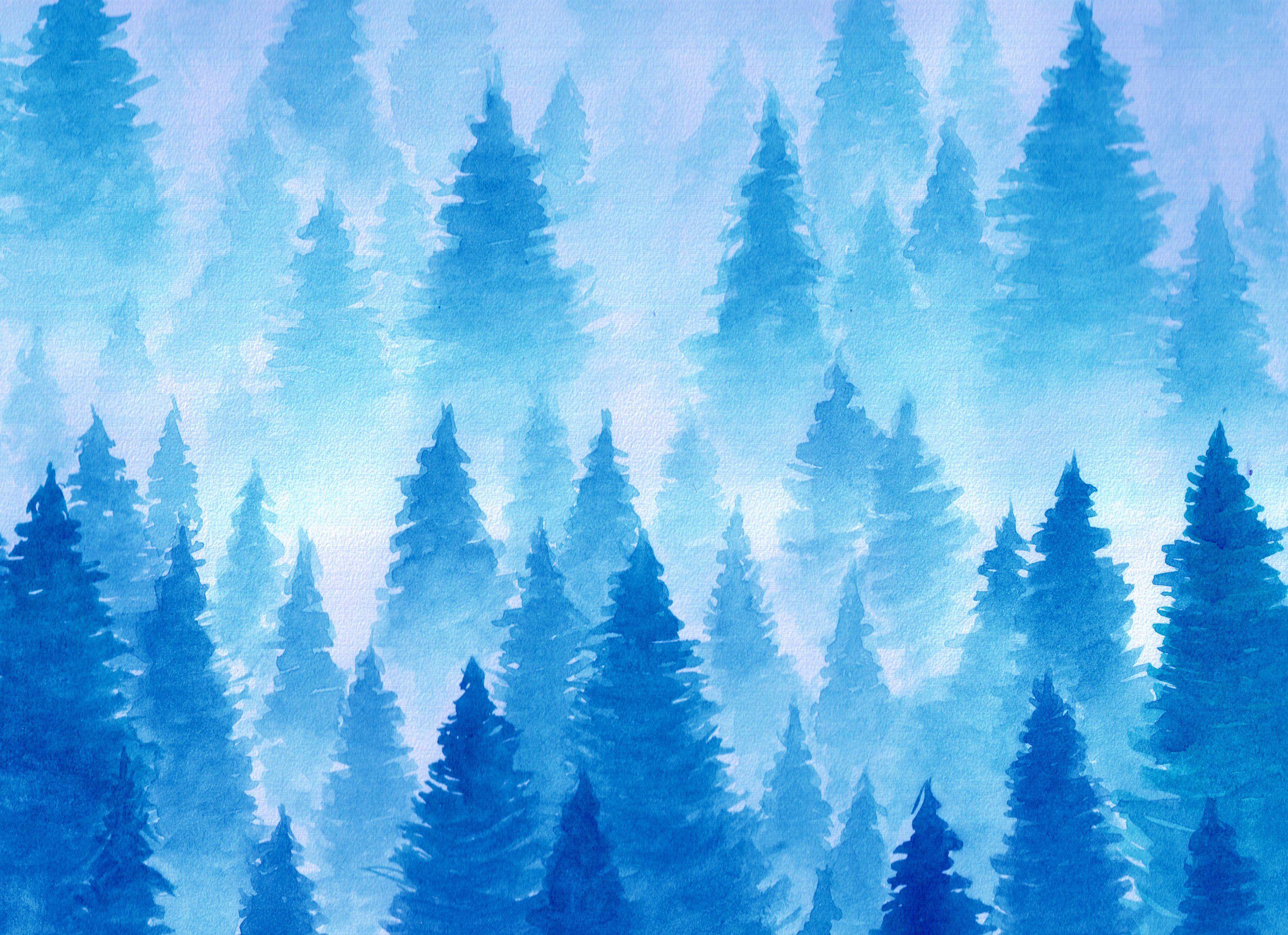 3000x2178 Removable Wallpaper Mural Peel & Stick Watercolor Landscape
