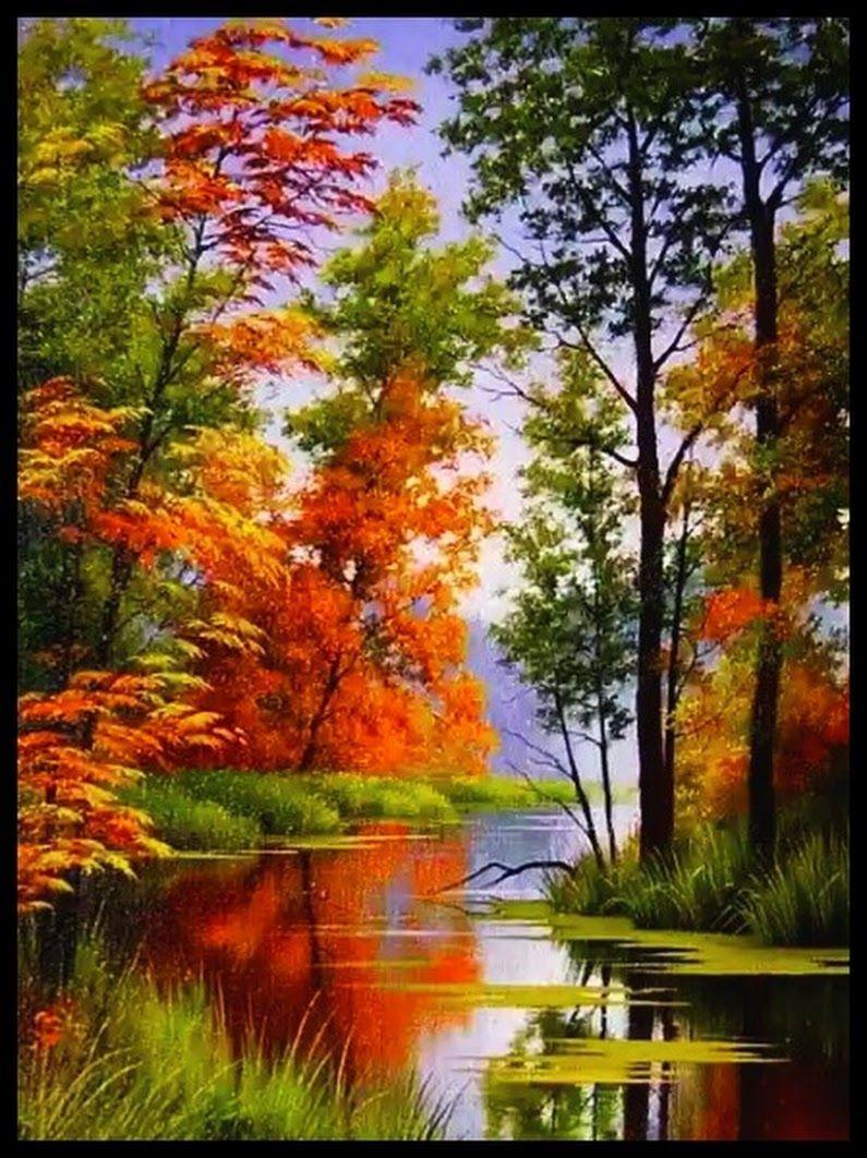 795x1062 Colourful beauty of nature. Beautiful paintings of nature, Autumn painting, Landscape paintings