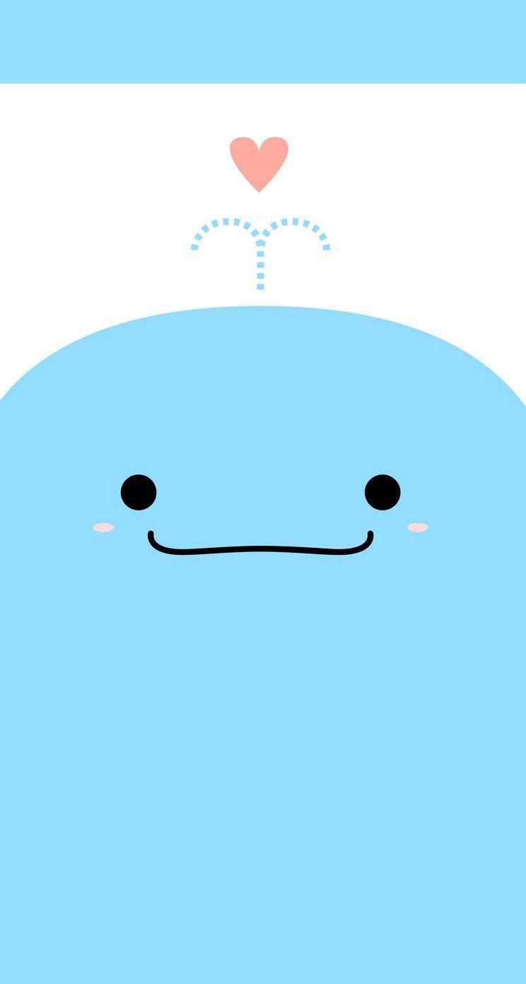 744x1392 Kawaii Whale iPhone Wallpaper 744×392 pixels. Fondos de
