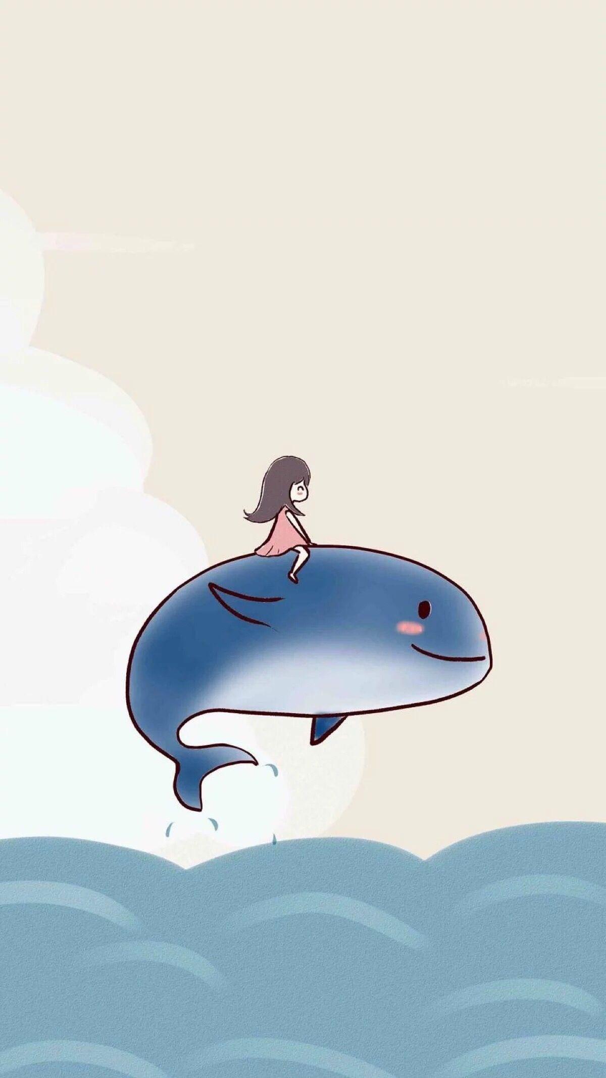 1200x2133 Girl ride whale rider ocean