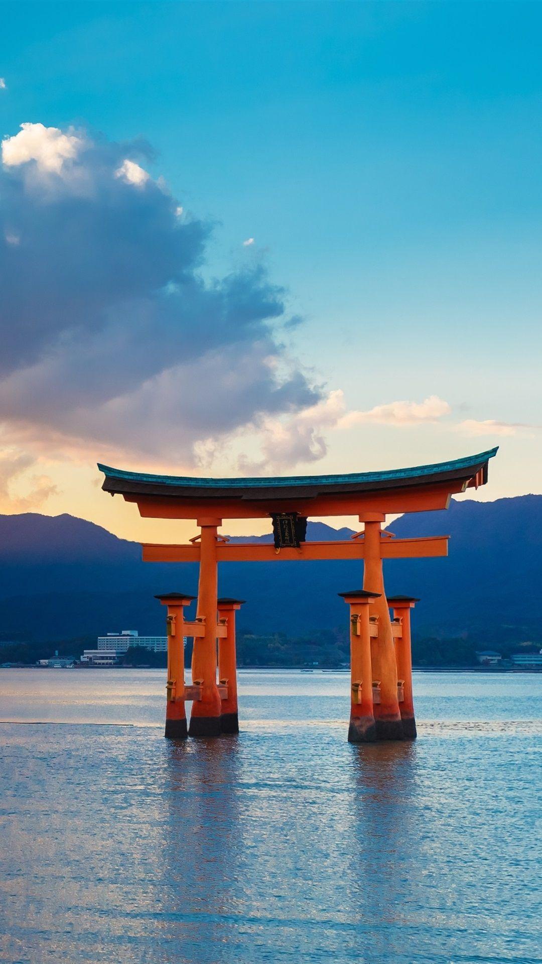 1080x1920 Torii Gate, Sea, Sunset, Japan 1080x1920 IPhone 8 7 6 6S Plus