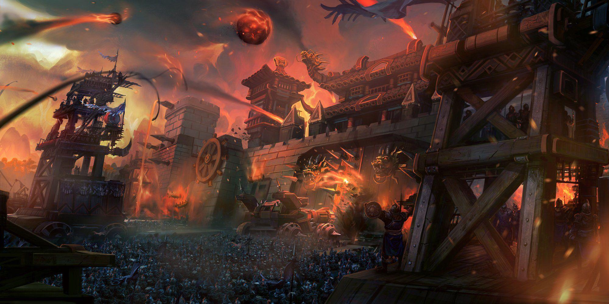 2000x1000 three, Kingdoms, Online, Asian, Fantasy, Mmo, Rpg, Samurai, Action, Fighting, 1tko, Strategy, Chinese, Warrior, Poster, Artwork, Battle Wallpaper HD / Desktop and Mobile Background