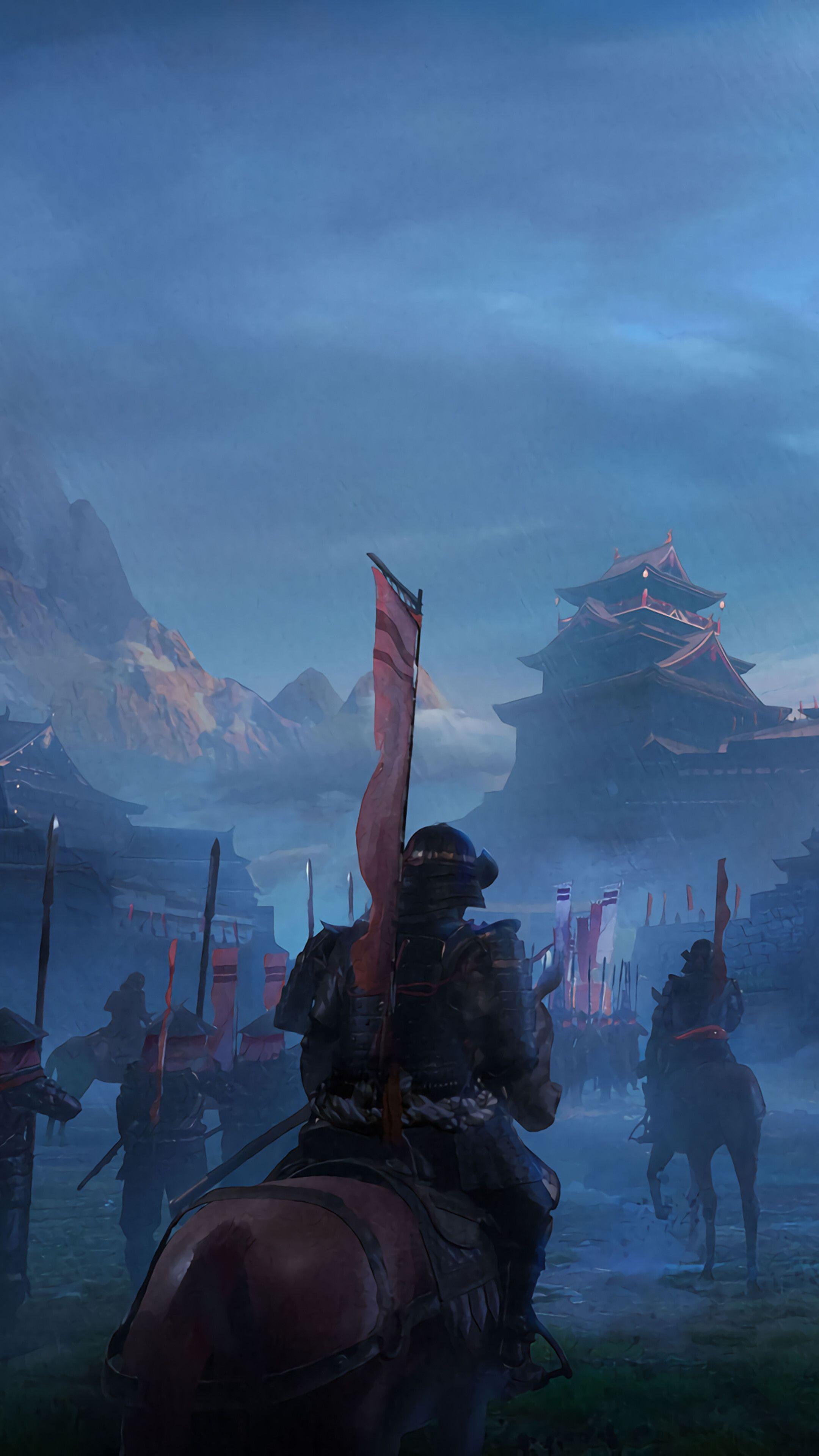 2160x3840 Samurai, Army, Japanese, Castle, 4K iPhone 6s, 6 HD