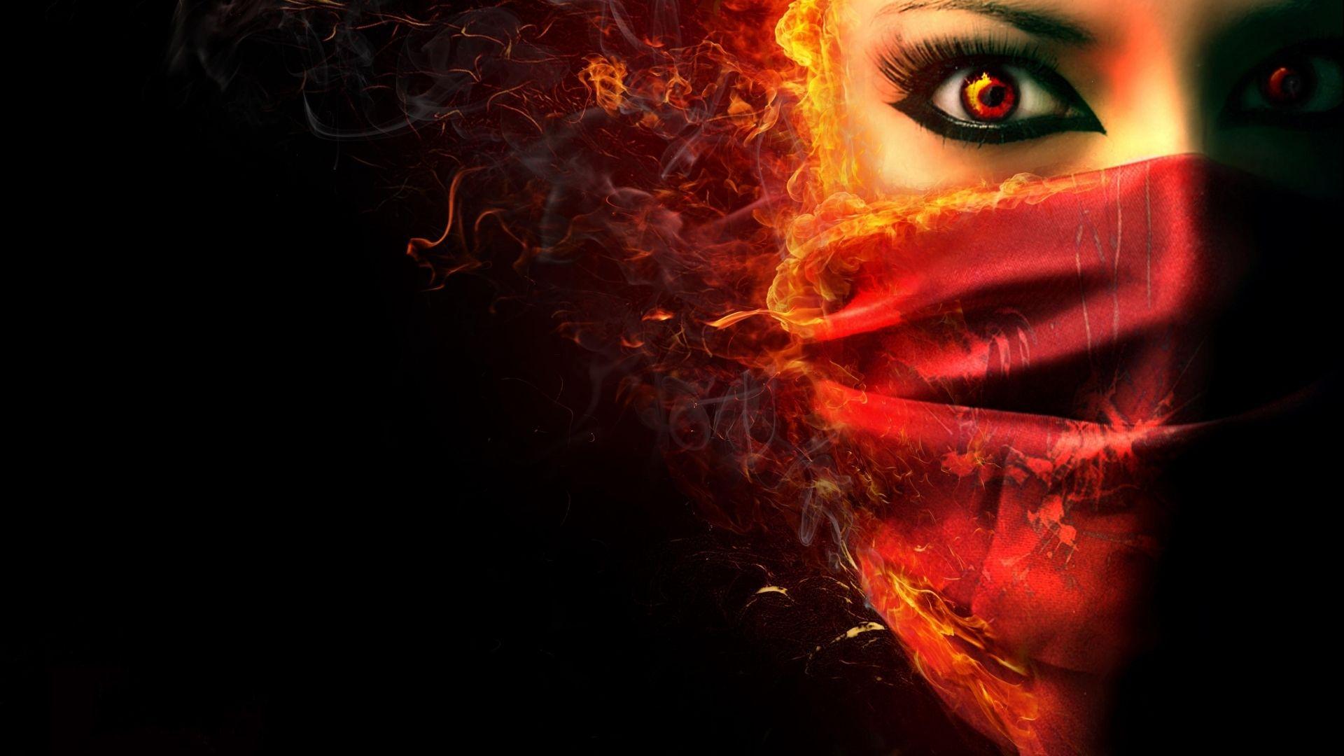 1920x1080 Free download Fantasy dark horror face demon evil women wallpaper