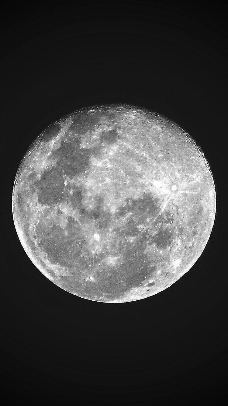 750x1334 Dark Moon Bw Simple Night Natue