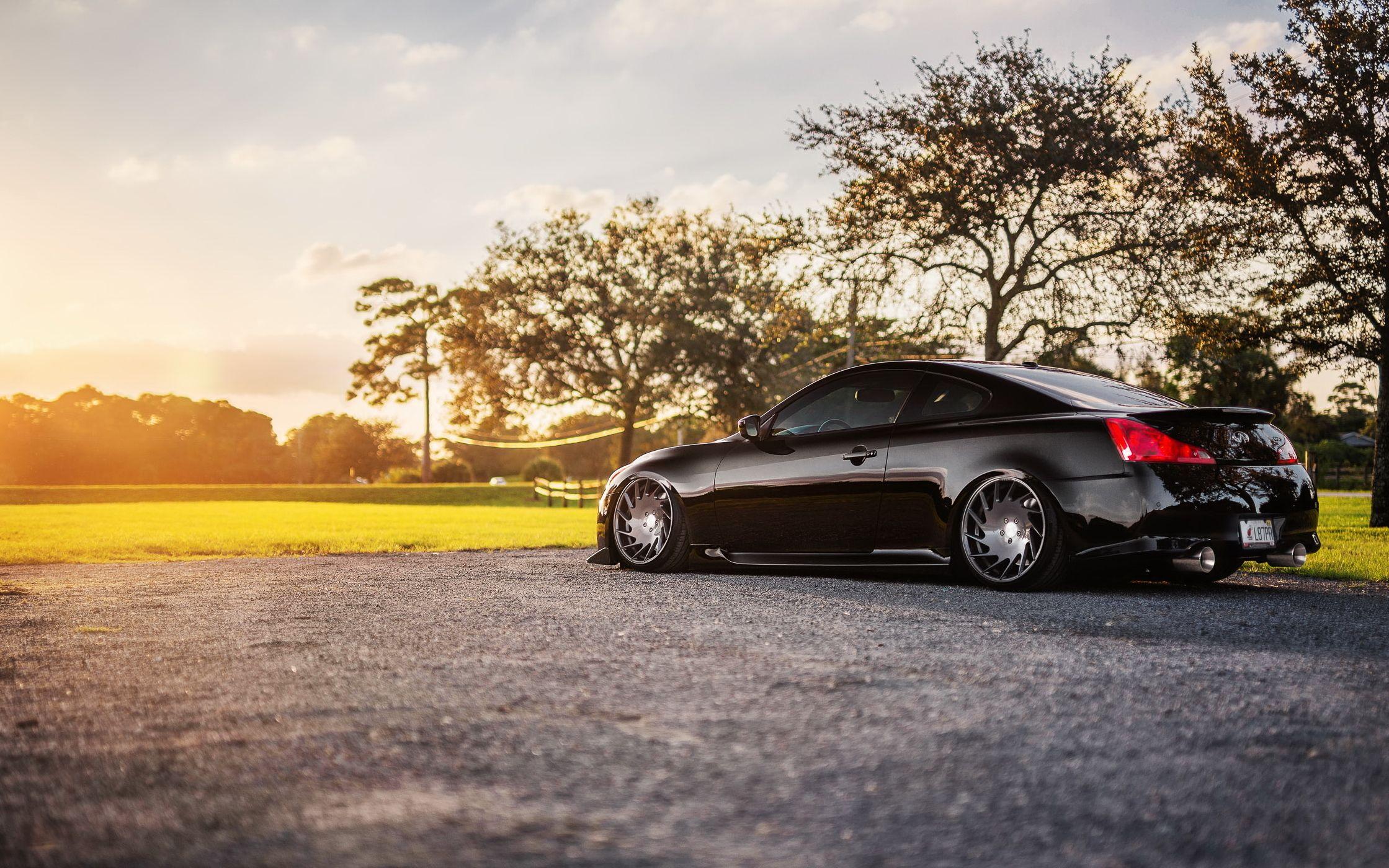2239x1400 Download wallpaper 2239x1400 infiniti, g g black, nature, side view HD background