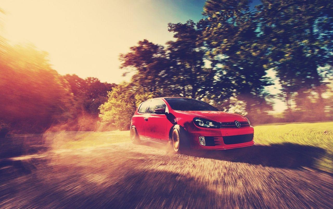 1280x804 Red Golf GTI Drift wallpaper. Red Golf GTI Drift