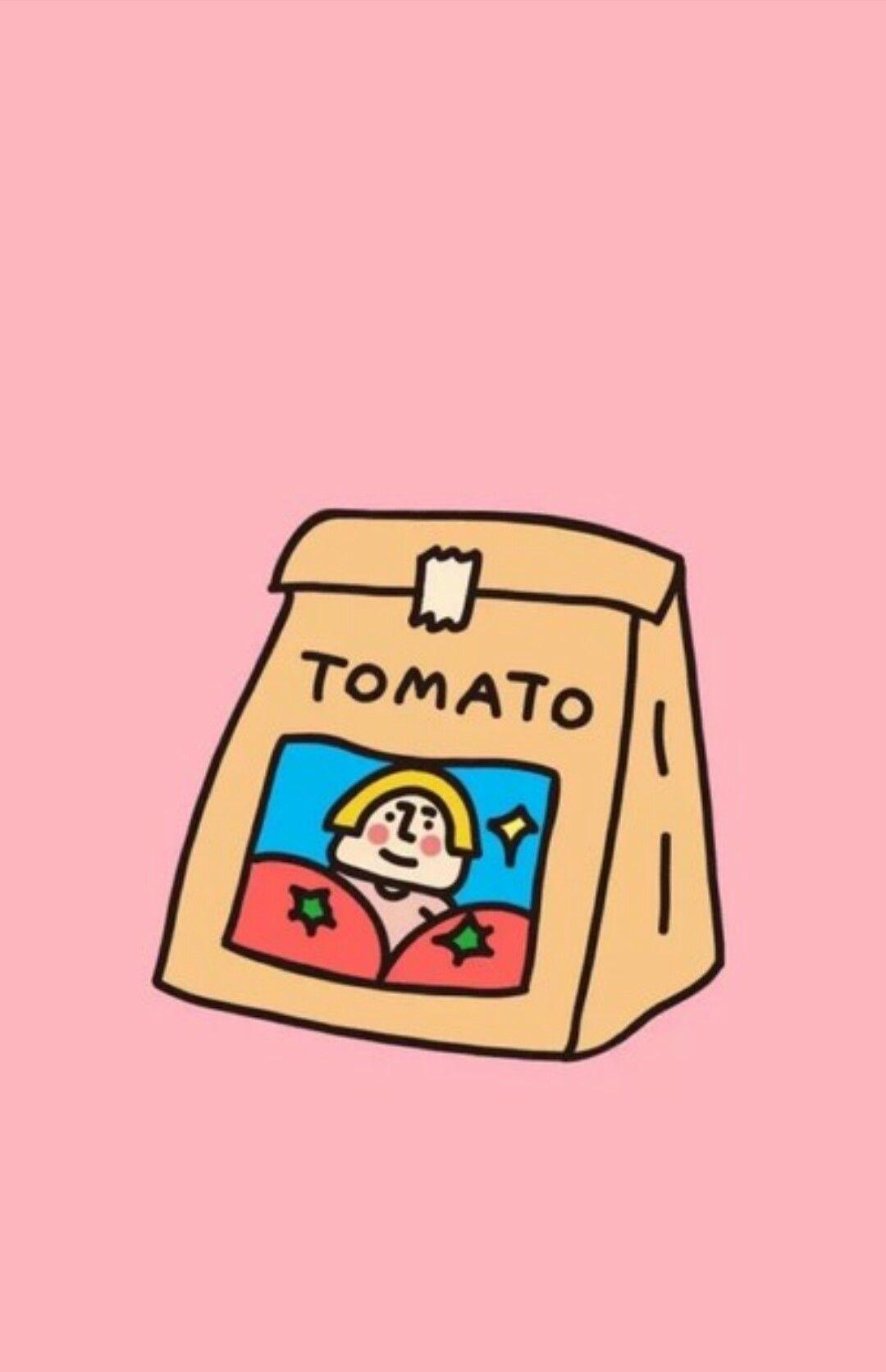 1080x1673 Tomato Bag Wallpaper. สติกเกอร์, โปสเตอร์กราฟิกดีไซน์, วอลเปเปอร์ขำๆ