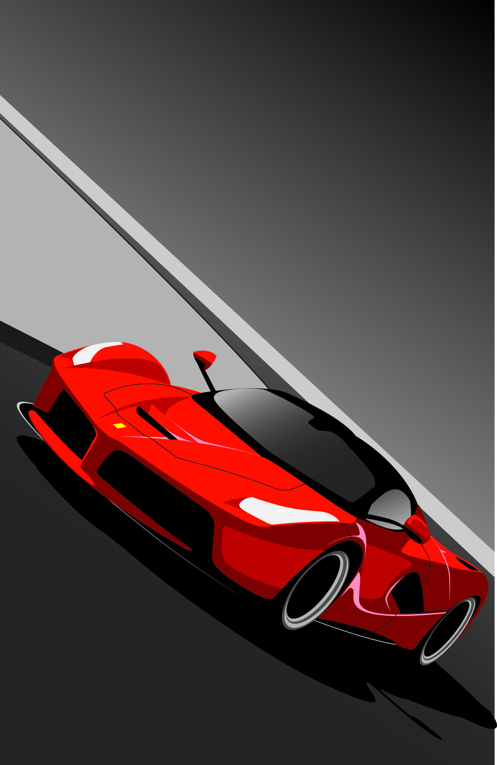 1658x2550 Ferrari drawing. Automotive artwork, Car cartoon, Car illustration